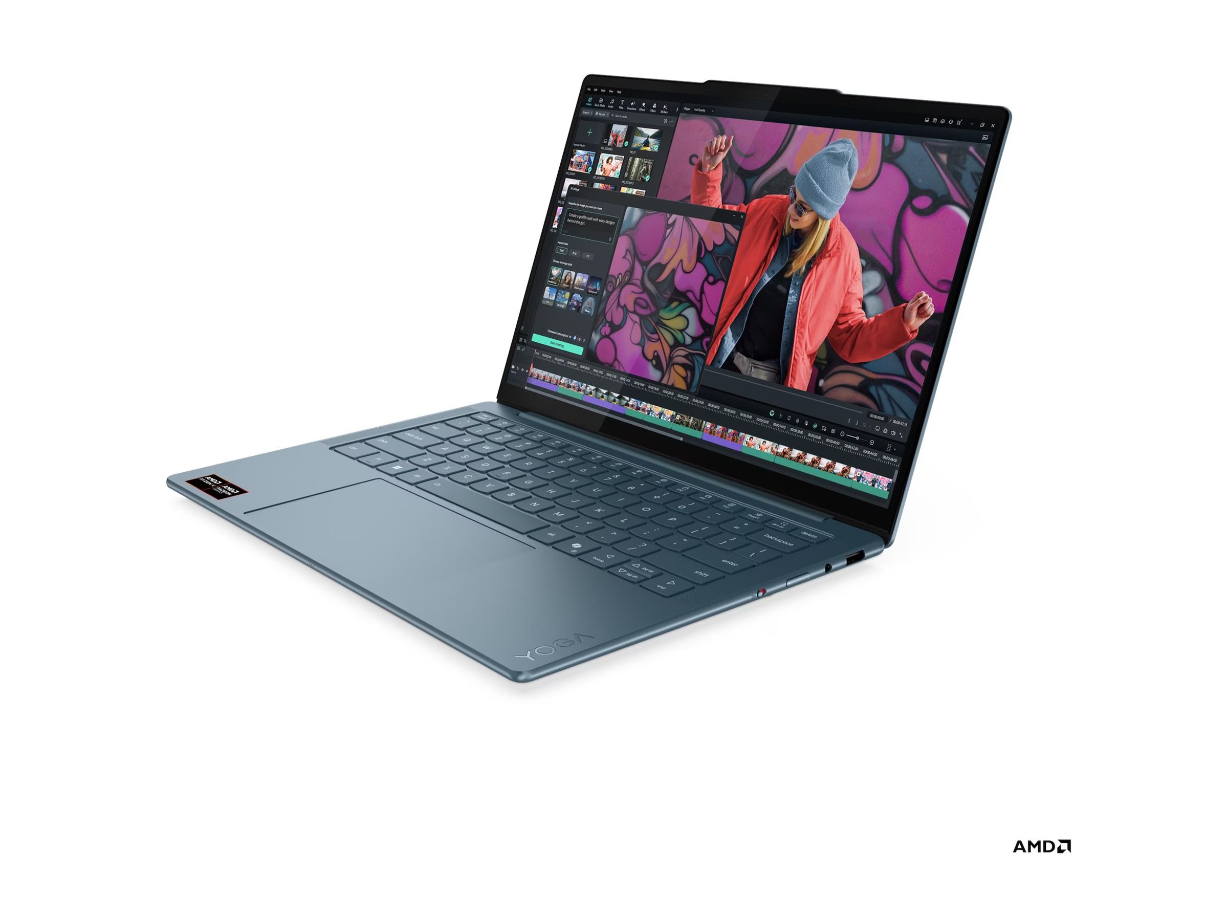 Lenovo Yoga Slim 7 14AKP10 AMD - Tidal Teal - 14 " - OLED - WUXGA - 1920 x 1200 pixels - Glossy - AMD Ryzen AI 7 - 350 - 16 GB - Soldered LPDDR5X - Solid-state drive capacity 512 GB - AMD Radeon 860M Graphics - Windows 11 Home - 802.11be - Bluetooth versi