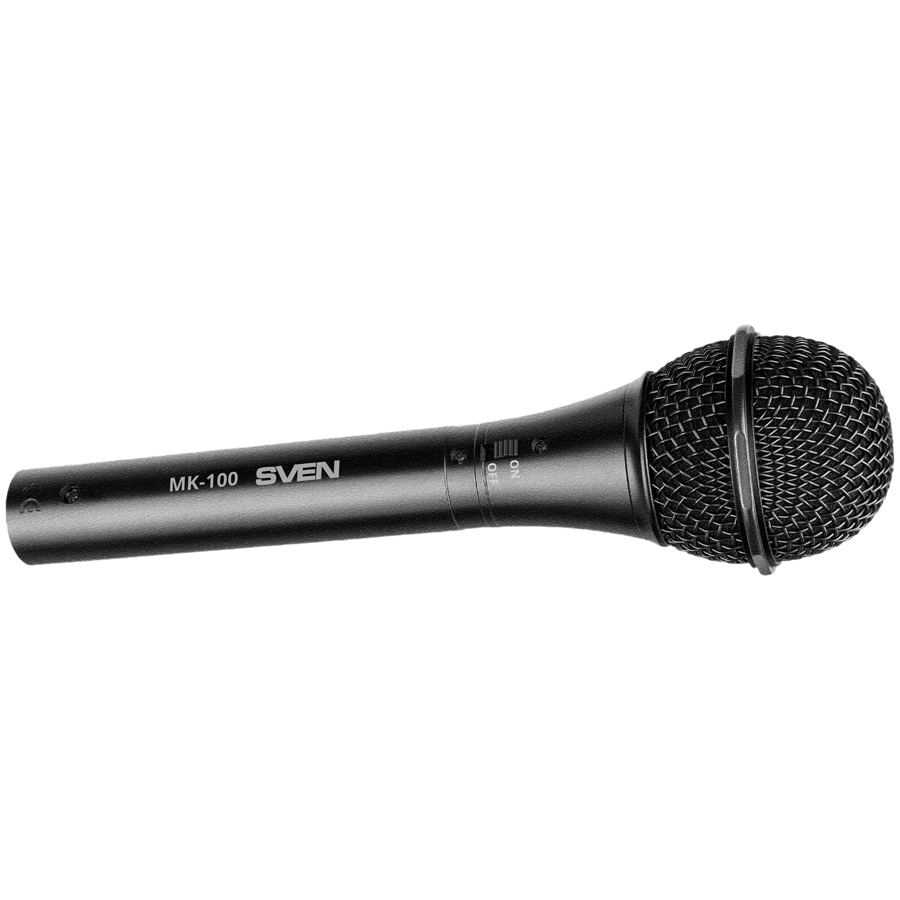 Microphone SVEN MK-100 (Wired, dynamic, metal, cable 4.0 m, 6.3/3.5mm Jack, cardioid, black)