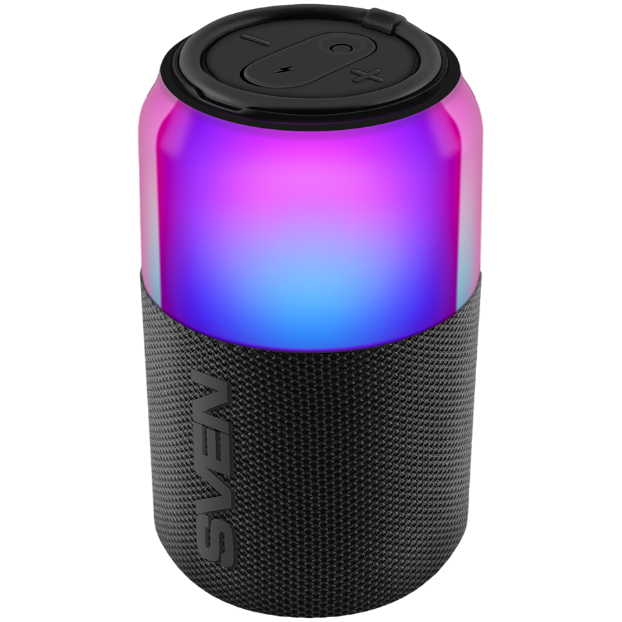 portable speaker SVEN PS-130, red, power output 10W (RMS), TWS, Bluetooth, USB, lithium battery
