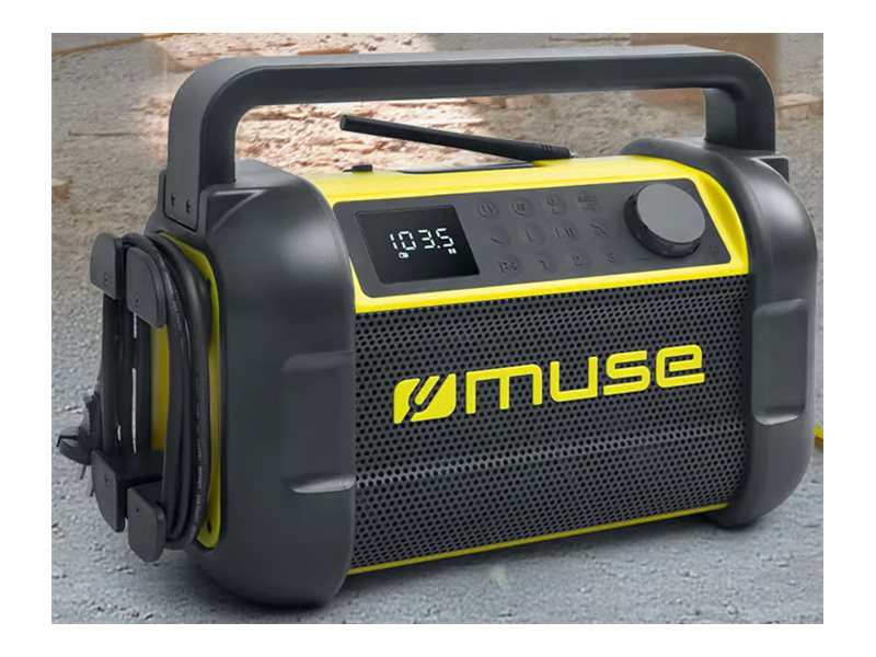 Muse - M-928 BTY - Jobsite Radio speaker - Waterproof - Bluetooth - Wireless connection - Portable - NFC features - Black/Yellow