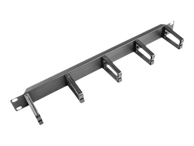 Lanberg 19" cable management panel with 5 plastic holders 1U type B - AK-1202-B - Black