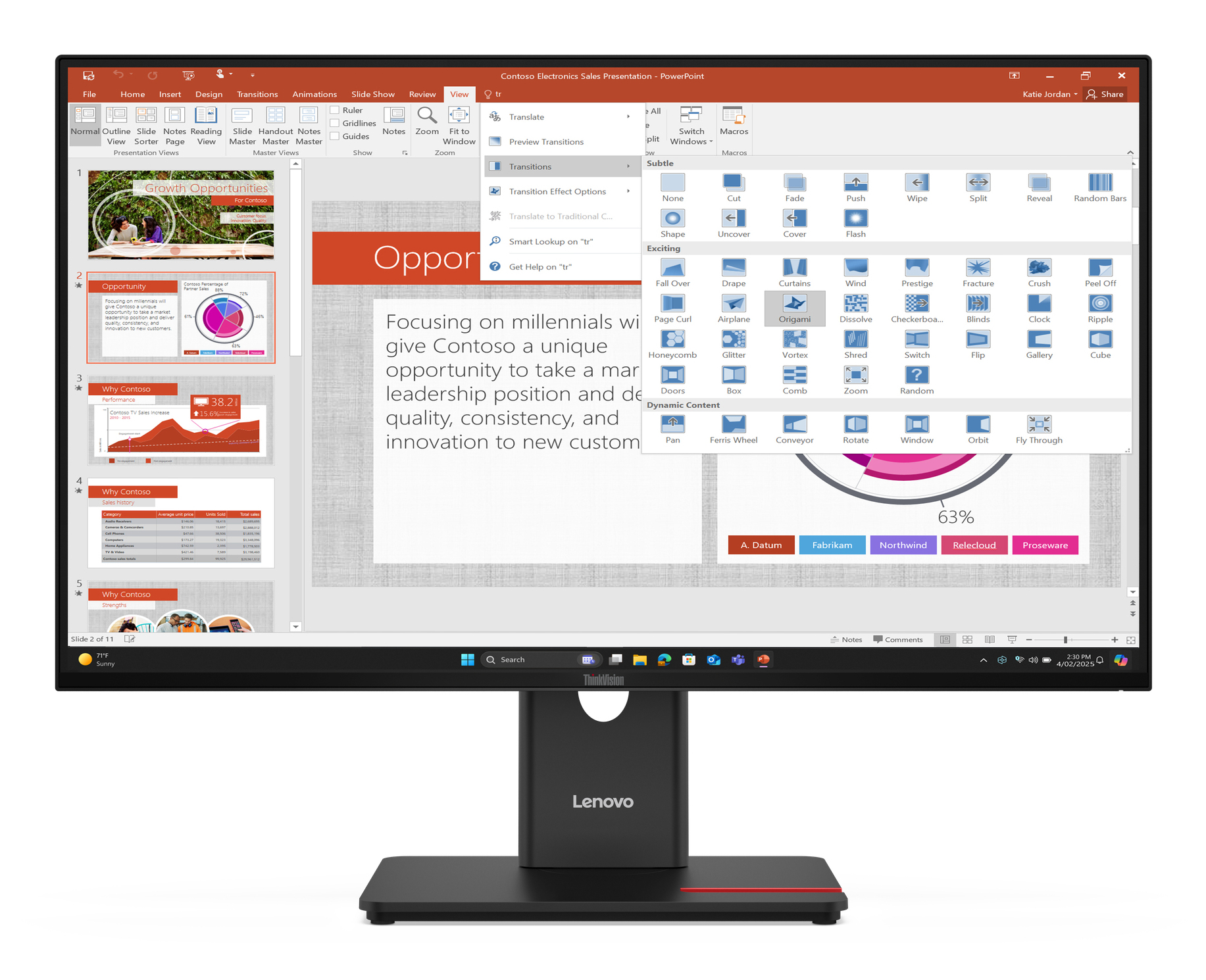 Lenovo - T27-40 - 27 " - IPS - 16:9 - 120 Hz - 6 ms - 1920 x 1080 pixels - 300 cd/m² - HDMI ports quantity 1 - Black - Warranty 36 month(s)