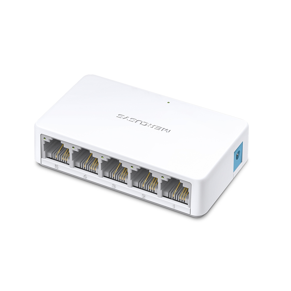 Mercusys - Switch - MS105 - Unmanaged - Desktop - 10/100 Mbps (RJ-45) ports quantity 5 - Power supply type External