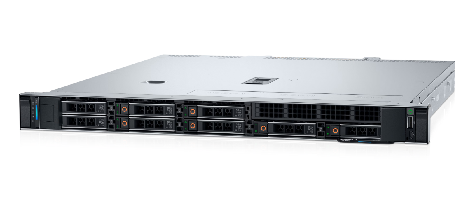Dell PowerEdge - R360 - Rack (1U) - Intel Xeon 6 - 1 - 6315P - 4 - 4 - 2.8 GHz - 1x16GB/1x2TB - SATA - Up to 4 x 3.5" - Hot-swap drive bays - PERC H355 - iDRAC9 Enterprise - Power supply 1x700 W - ReadyRails Sliding Rails - No OS - Warranty Basic NBD Onsi