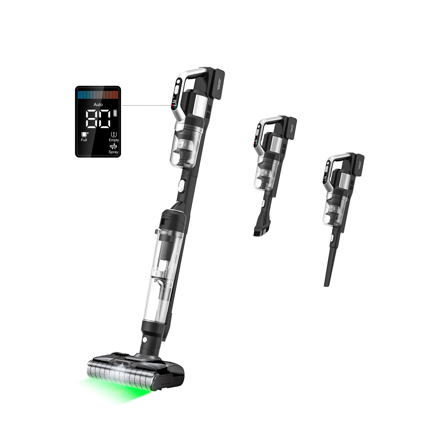 Jimmy Vacuum Cleaner and Washer - PW11 Plus - Cordless operating - Washing function - 400 W - 21.6 V - Operating time (max) 40-75 min - Black/Silver