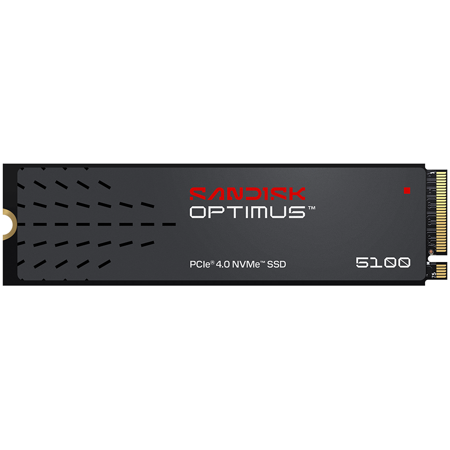 SSD SANDISK Optimus 5100 1TB M.2 2280 PCIe Gen4 x4 NVMe QLC 3D, Read/Write: 7100/6700 MBps, IOPS 1000K/1300K, TBW: 600