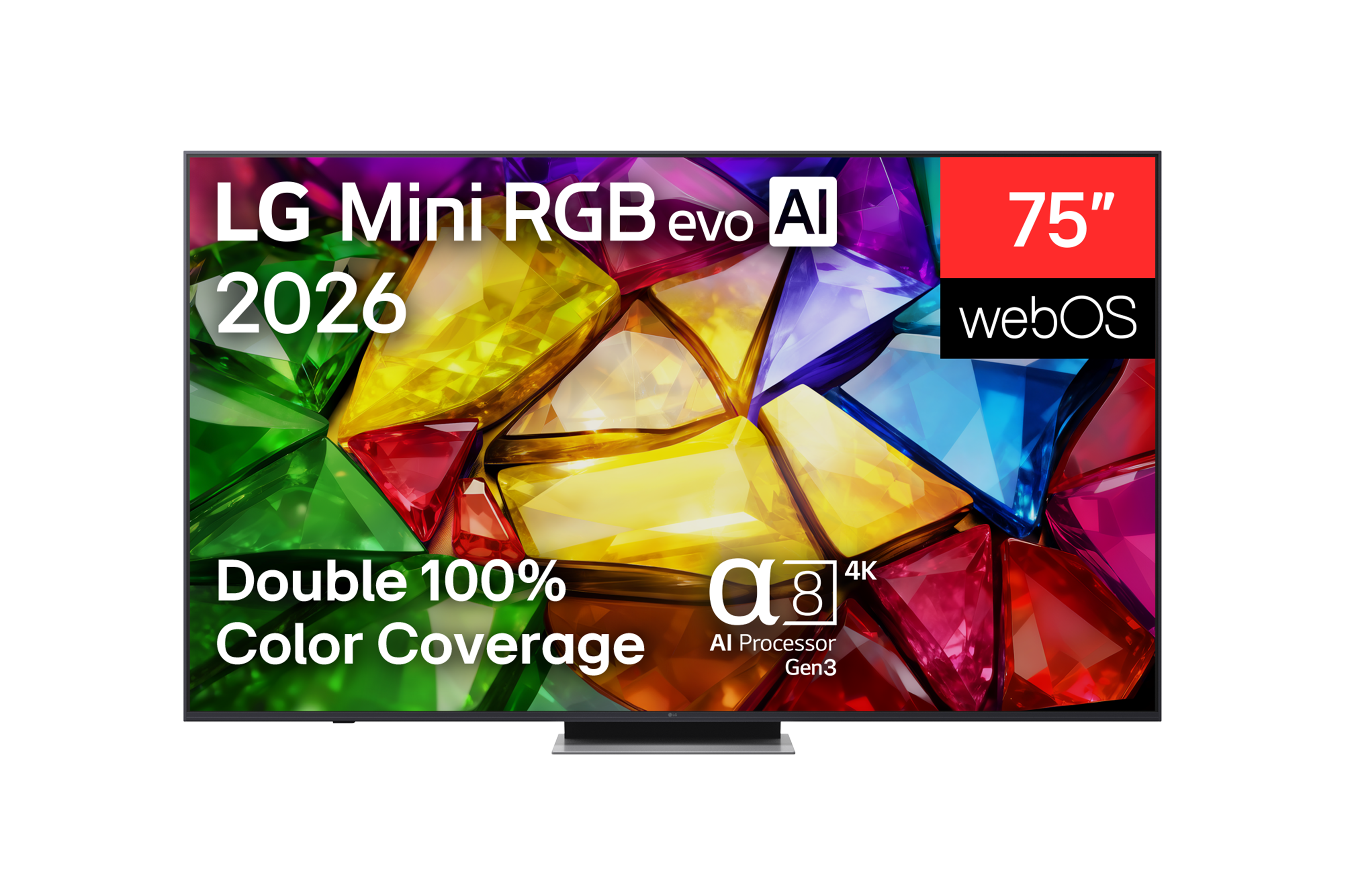 LG 4K evo AI Mini RGB TV - 75MRGB87B3B - 75 - Smart TV - webOS - UHD - Black