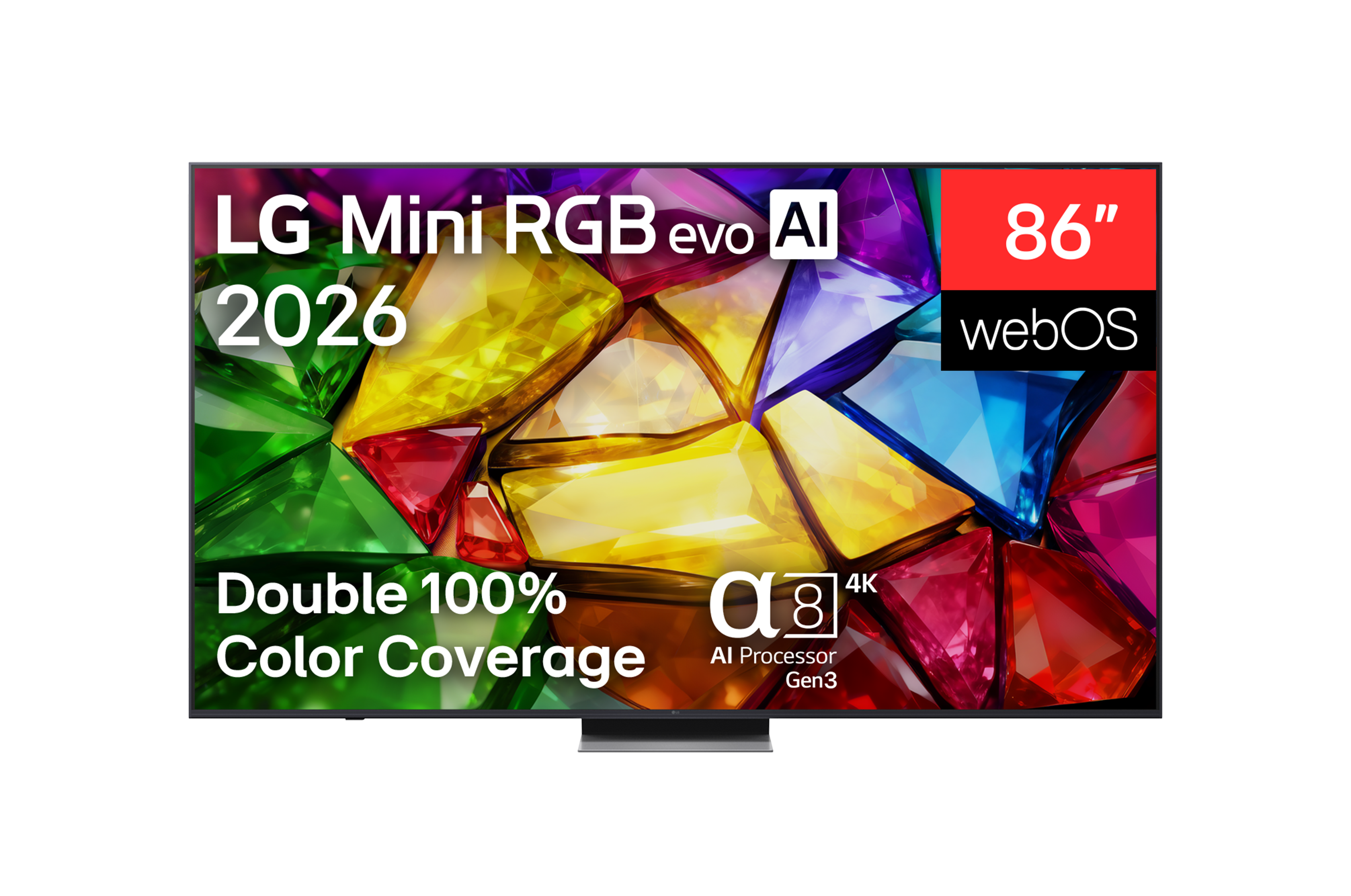 LG 4K evo AI Mini RGB TV - 86MRGB87B3B - 86 - Smart TV - webOS - UHD - Black