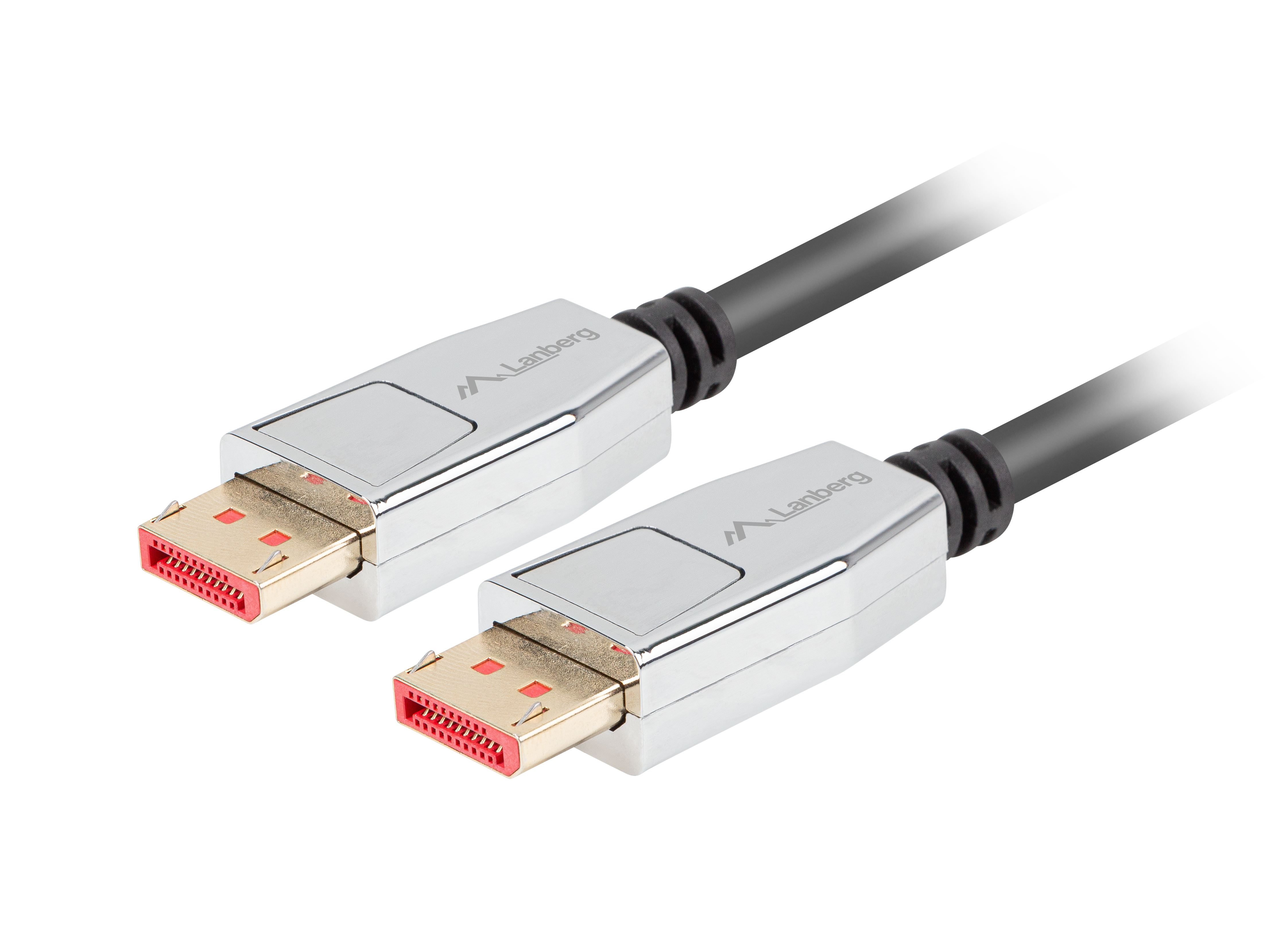 Lanberg DisplayPort M/M Cable 20 PIN V1.4 8K 60HZ - CA-DPDP-20CU-0018-BK - DisplayPort to DisplayPort - 1.8 m