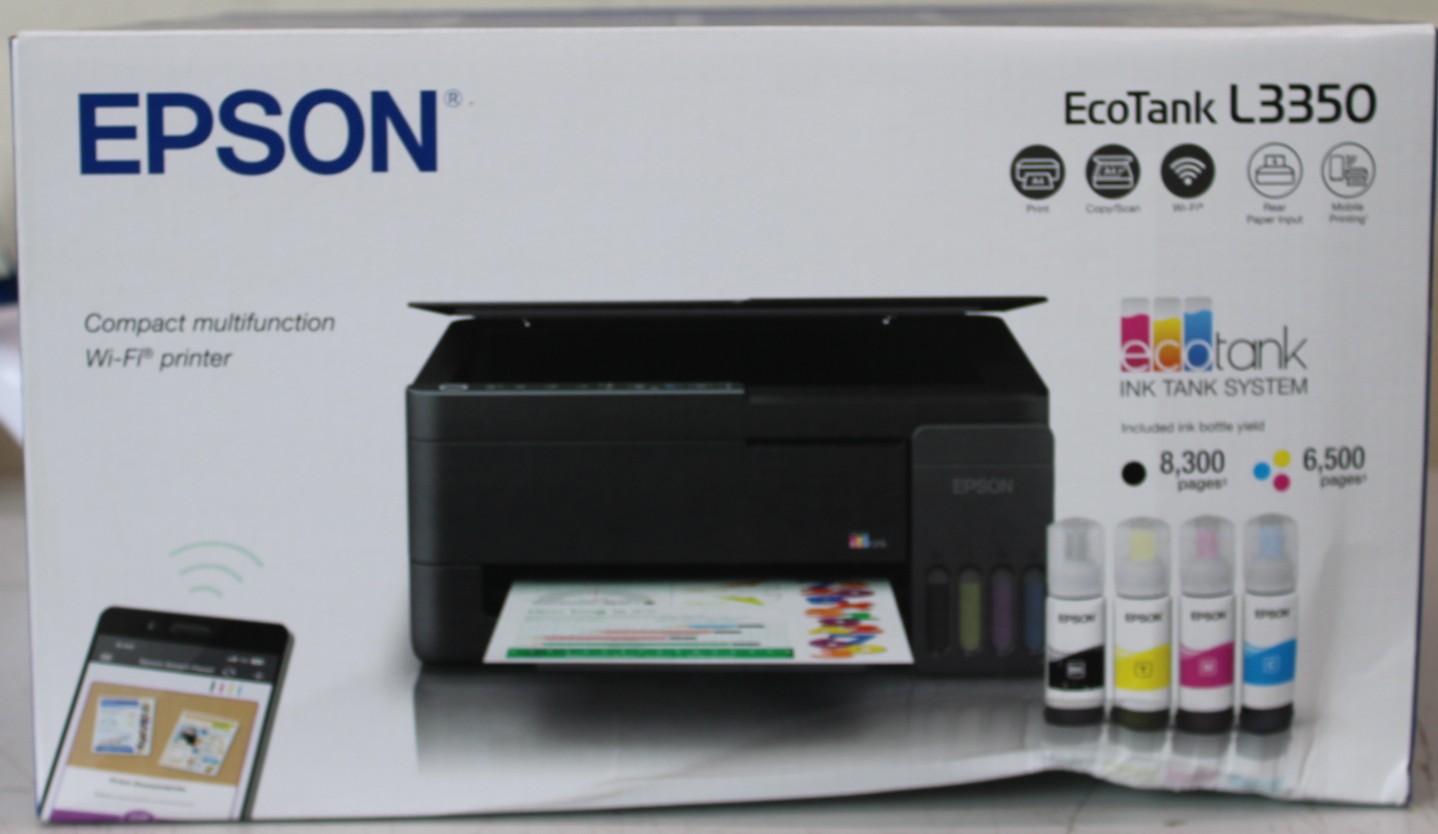 SALE OUT. Epson EcoTank L3350 Multifunctional Printer - SALE OUT. - Epson EcoTank - L3350 - Inkjet - Colour - Multifuction Printer - A4 - Wi-Fi - Black - DAMAGED PACKAGING