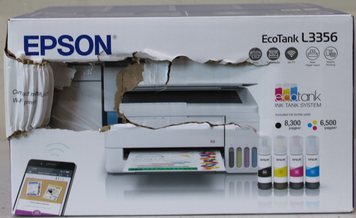 SALE OUT. Epson EcoTank L3356 Multifunctional Printer - SALE OUT. - Epson EcoTank - L3356 - Inkjet - Colour - Multifuction Printer - A4 - Wi-Fi - White - DAMAGED PACKAGING