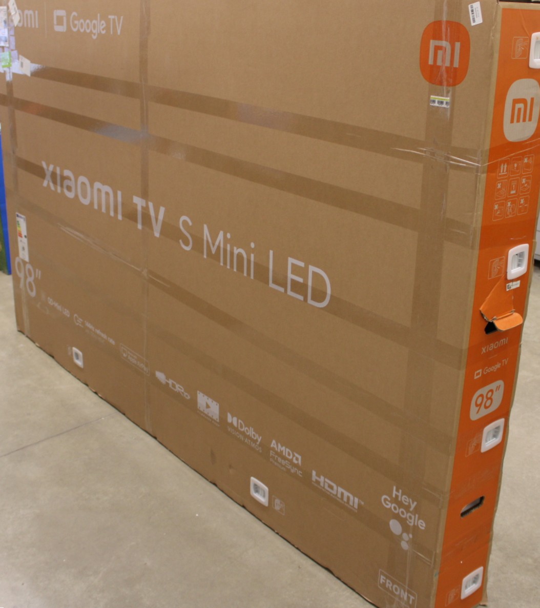 SALE OUT. Xiaomi TV S Mini LED 98 2026 - SALE OUT. - Xiaomi S Mini LED 2026 - 98 - Smart TV - Google TV - 4K UHD - Dark Grey - DAMAGED PACKAGING, MISSING SCREW (1 PC), DENTED BACKSIDE, DEMO
