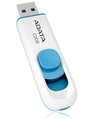 ADATA - C008 - 32 GB - USB Type-A - White/Blue
