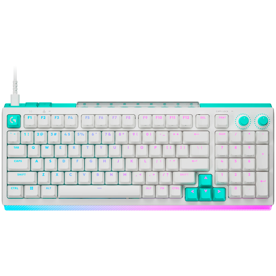 LOGITECH G512 X 98 Wired Gaming Keyboard - WHITE - US INT'L - USB - EMEA28i - 935 - TACTILE