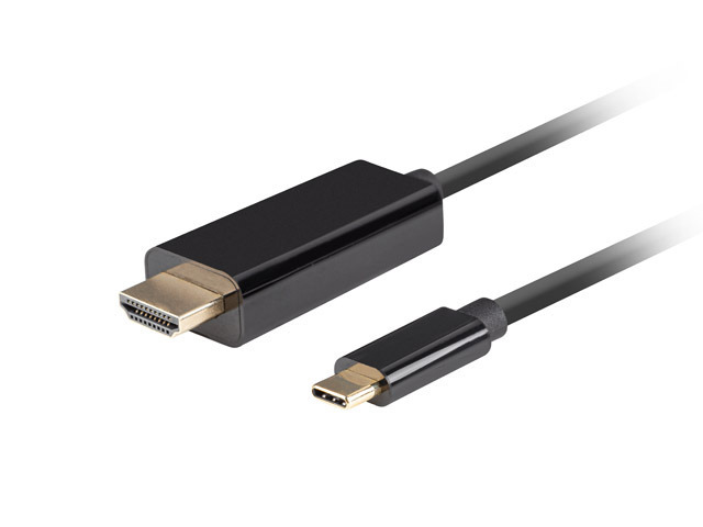 Lanberg USB-C to HDMI Cable, 1 m 4K/60Hz, Black - Lanberg - USB-C to HDMI Cable - CA-CMHD-10CU-0010-BK - 1 m