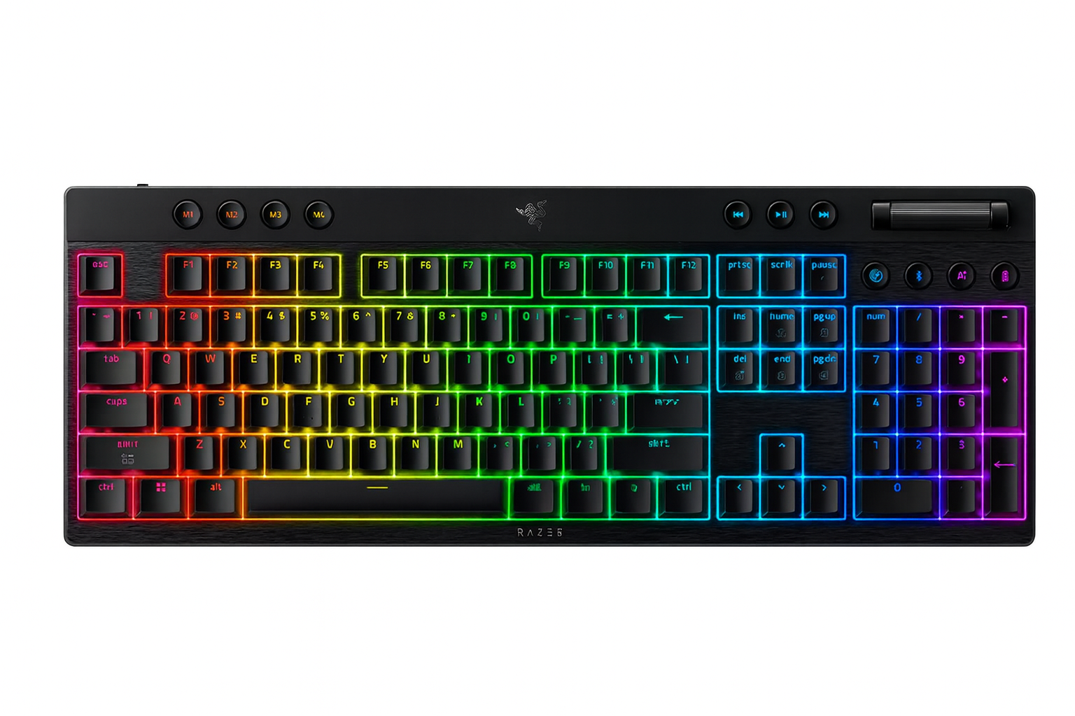 Razer - BlackWidow V4 Low-profile HyperSpeed - Gaming Keyboard - Wireless - US - Yellow Linear