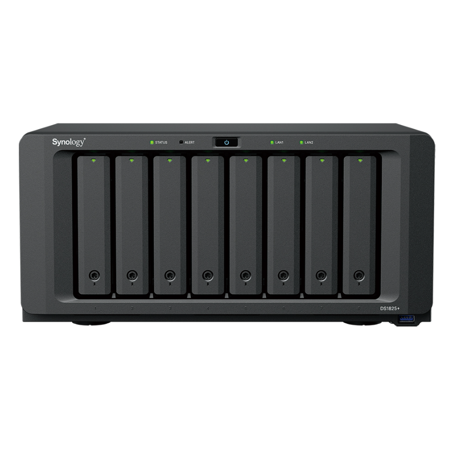 Synology DiskStation - DS1825+ - AMD Ryzen - V1500B - 8 GB - DDR4 - Black