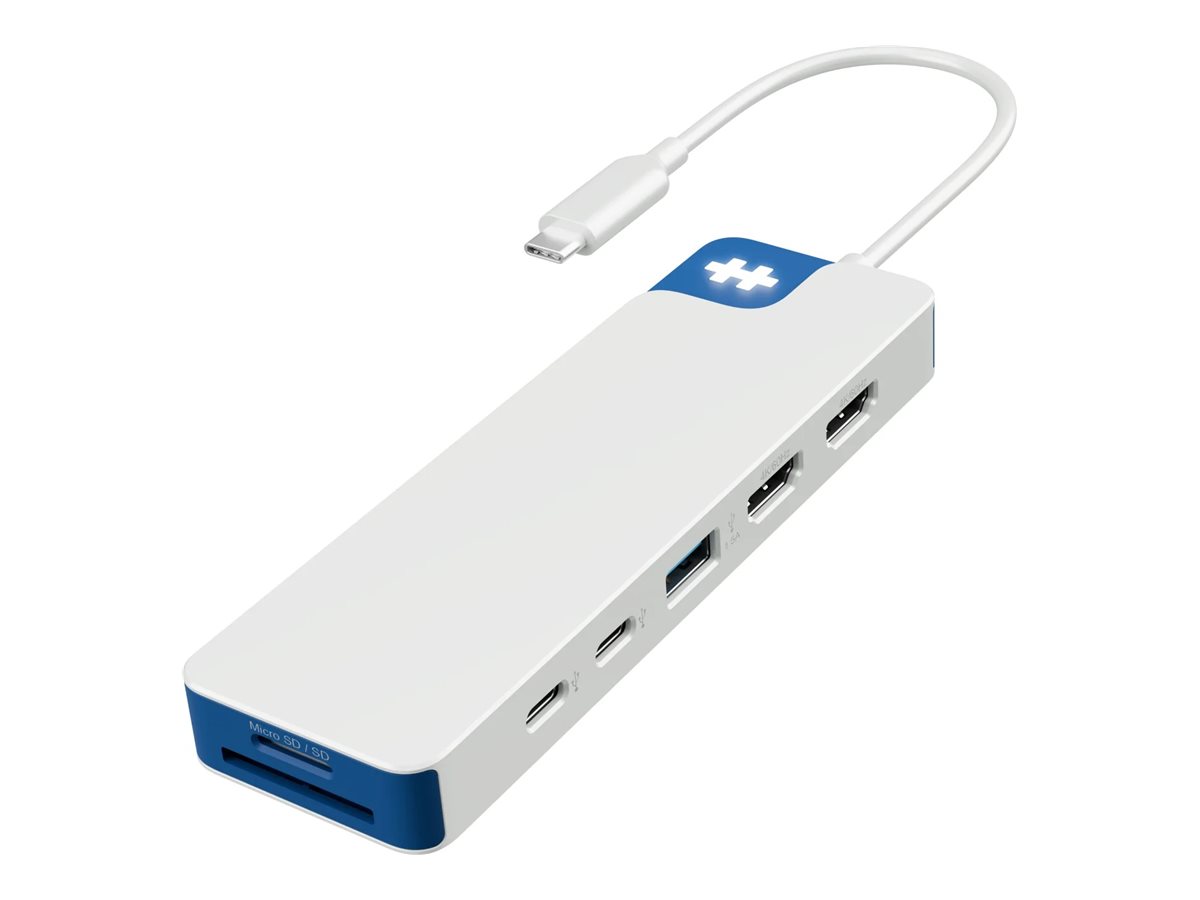 Hyper HyperDrive Flex 9 Port Dual 4K HDMI Dock, White/Blue - HD4103BUGL - HDMI ports quantity 2