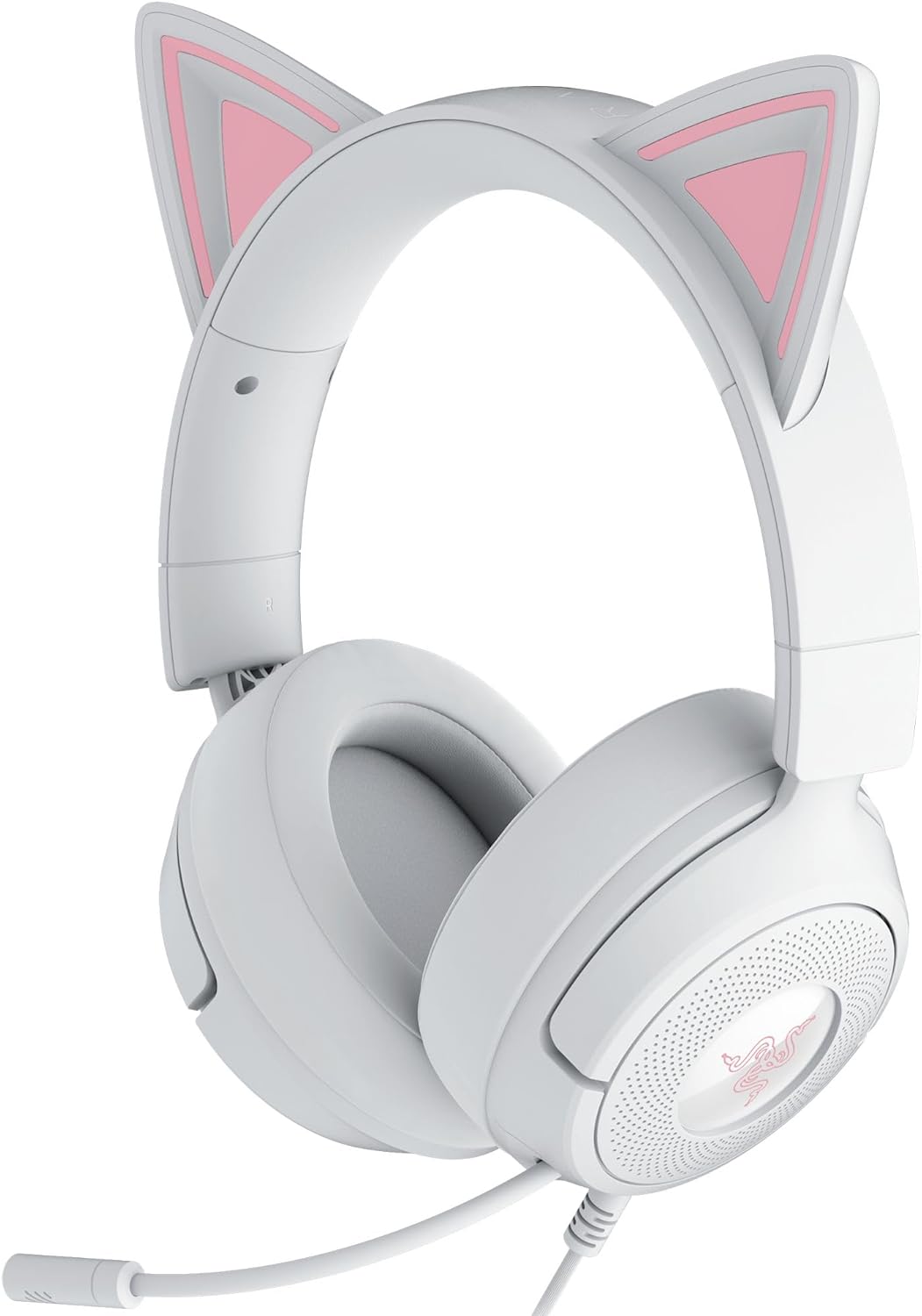 Razer Gaming Headset - Kraken Kitty V3 X - Wired - Over-Ear - Microphone - White