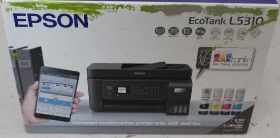 SALE OUT. Epson EcoTank L5310, 4-in-1, Print, Scan, Copy, Fax - Epson - Multifunctional printers - EcoTank L5310 - Inkjet - Colour - A4 - Wi-Fi - Black - DAMAGED PACKAGING AND CHARGER