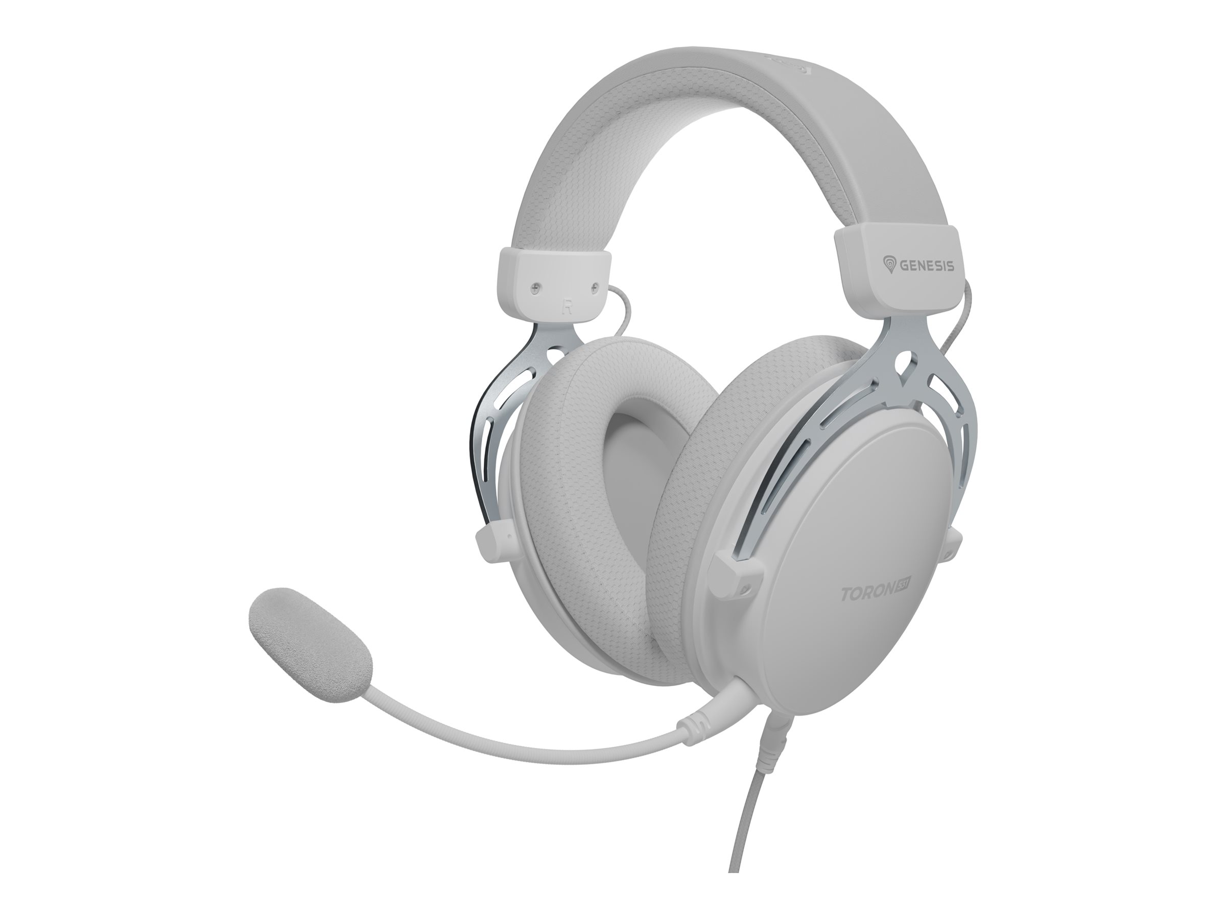 Genesis - Gaming Headset - Toron 531 - White - Wired - Over-Ear - Microphone
