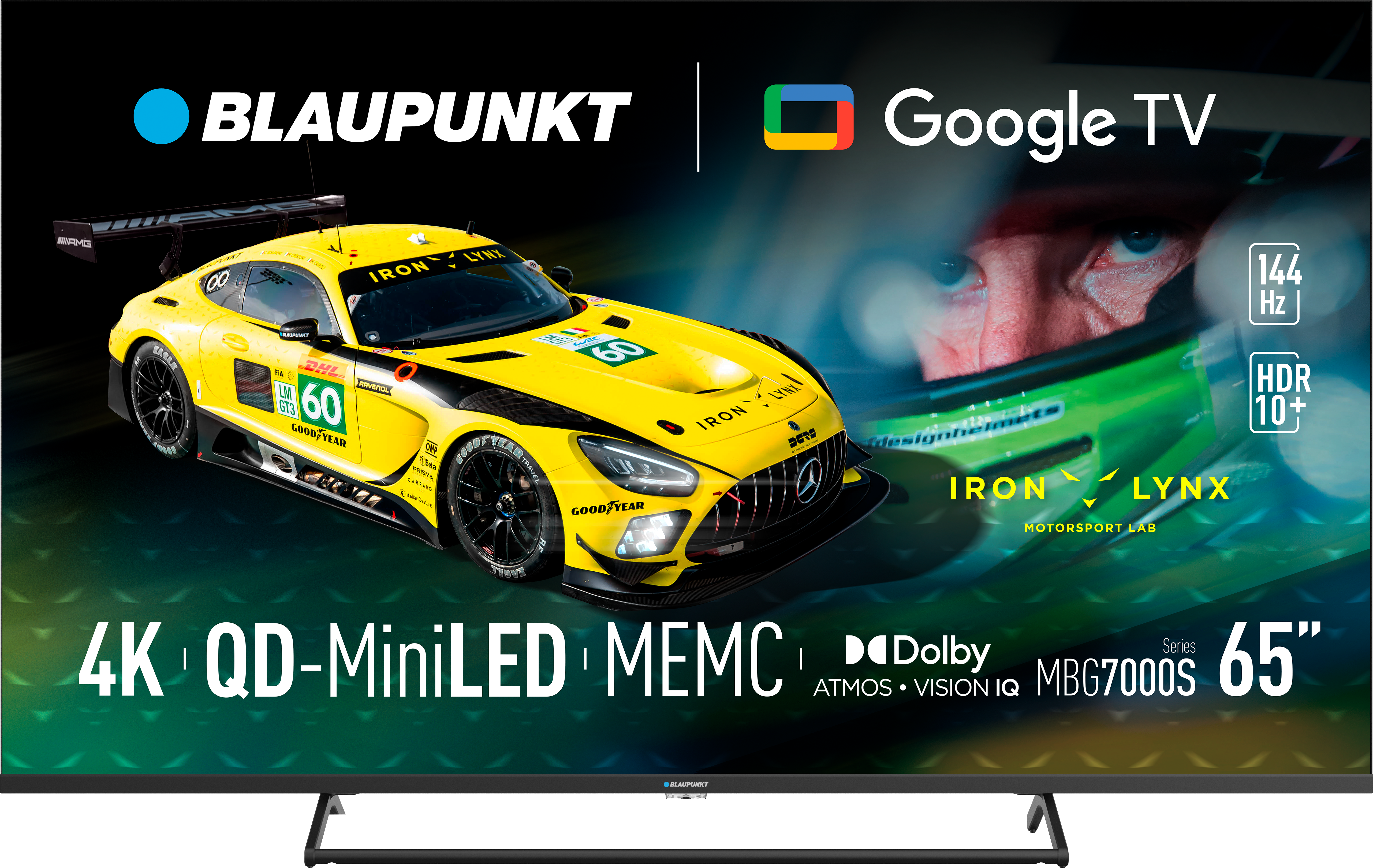 Blaupunkt Mini LED TV - 65MBG7000S - 65 - Smart TV - Google TV - Black