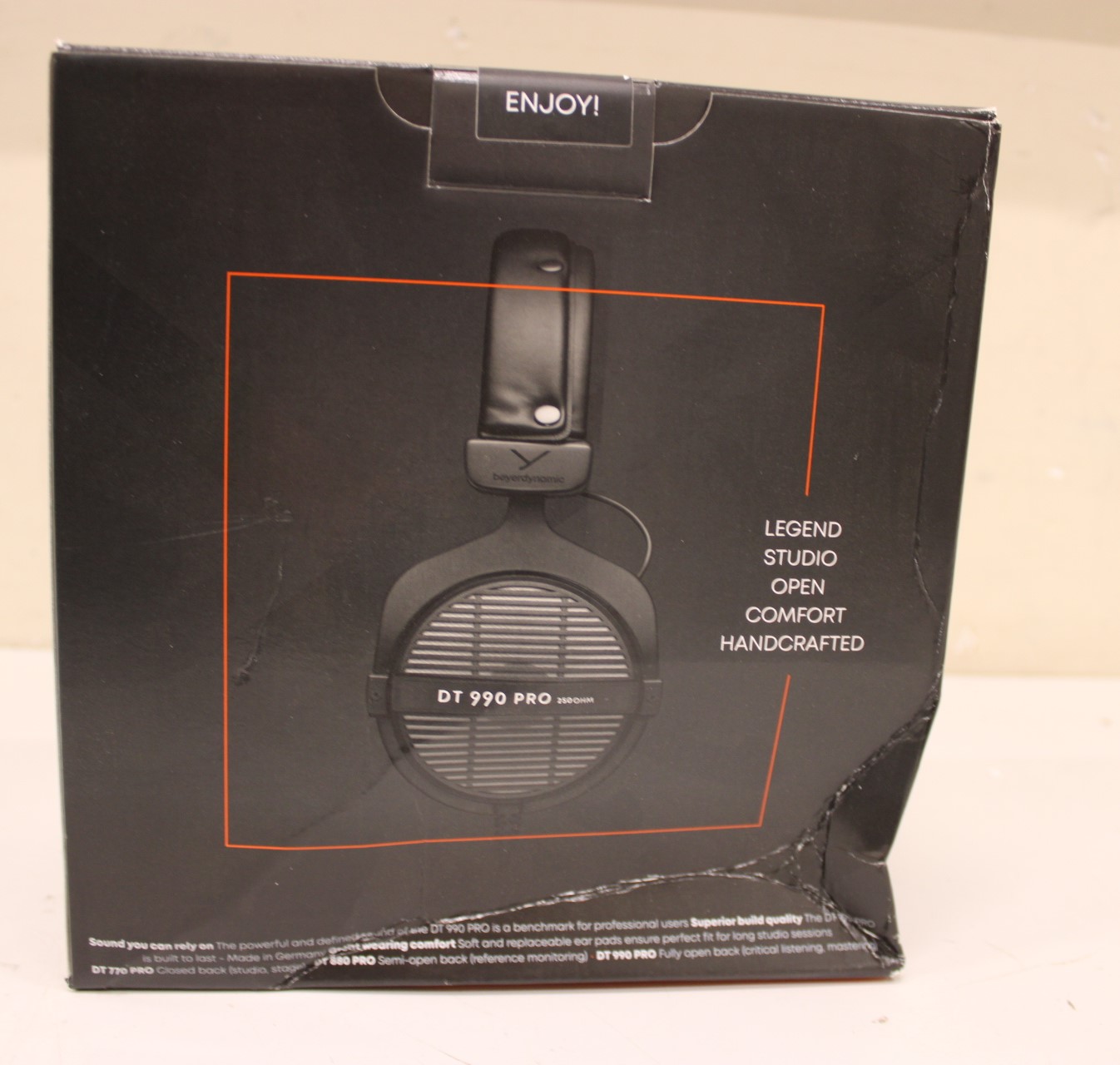 SALE OUT. Beyerdynamic DT 990 PRO 250 ohms Studio headphones - 459038 - SALE OUT. Beyerdynamic Studio headphones - DT 990 PRO - Wired - On-Ear - Black - DAMAGED PACKAGING