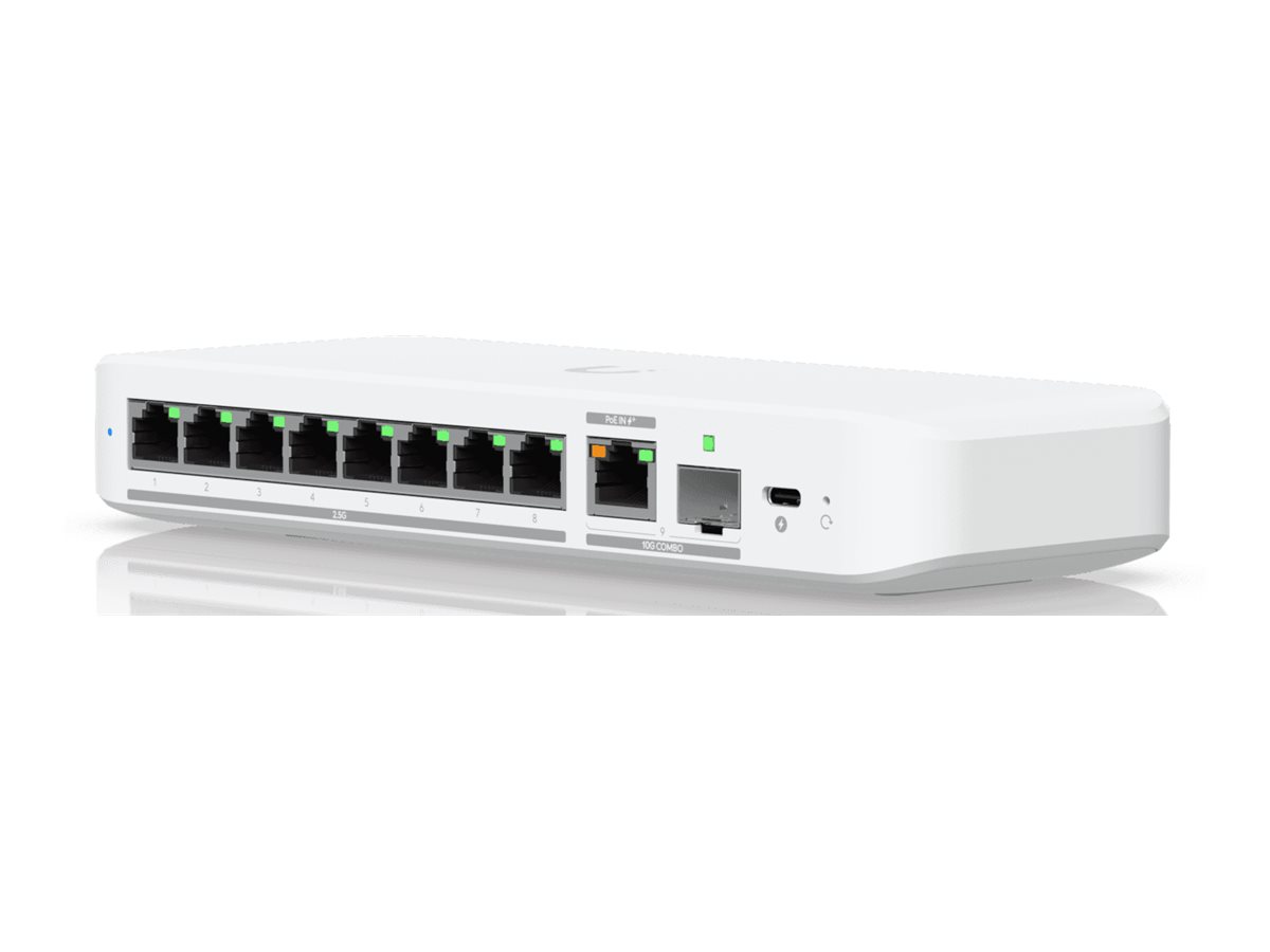 Ubiquiti - Flex 2.5G - Flexible, 8-port 2.5 GbE switch - Desktop - Managed - 10 Gbps (RJ-45) ports quantity 1 - SFP+ ports quantity 1