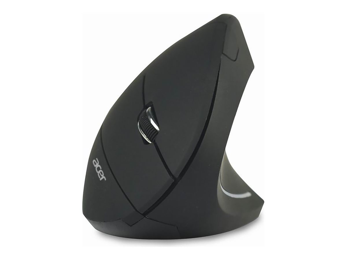 Acer Vertical Ergonomic Mouse, Retail pack - Wireless - 2.4 GHz - Black