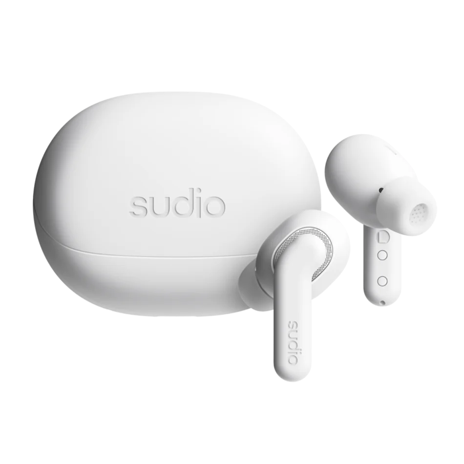 Sudio Earbuds - E4 Pro - Bluetooth - In-ear - Microphone - Cloud White - Noise canceling - Noise reduction - Wireless