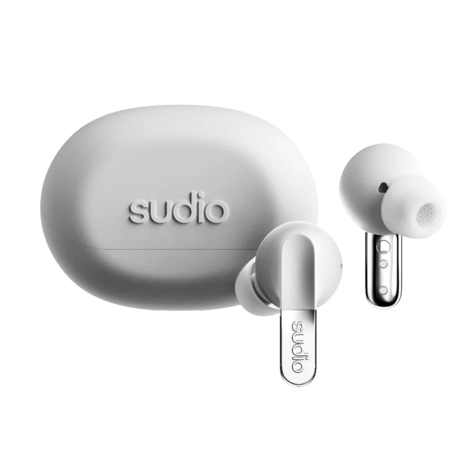 Sudio Earbuds - N3 Pro - Bluetooth - In-ear - Microphone - Chrome White - Noise canceling - Wireless