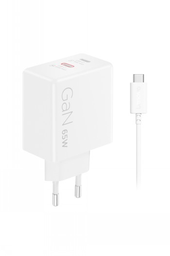 Lenovo Dual USB-C 65W GaN Charger - Charger - USB-C - 65 W