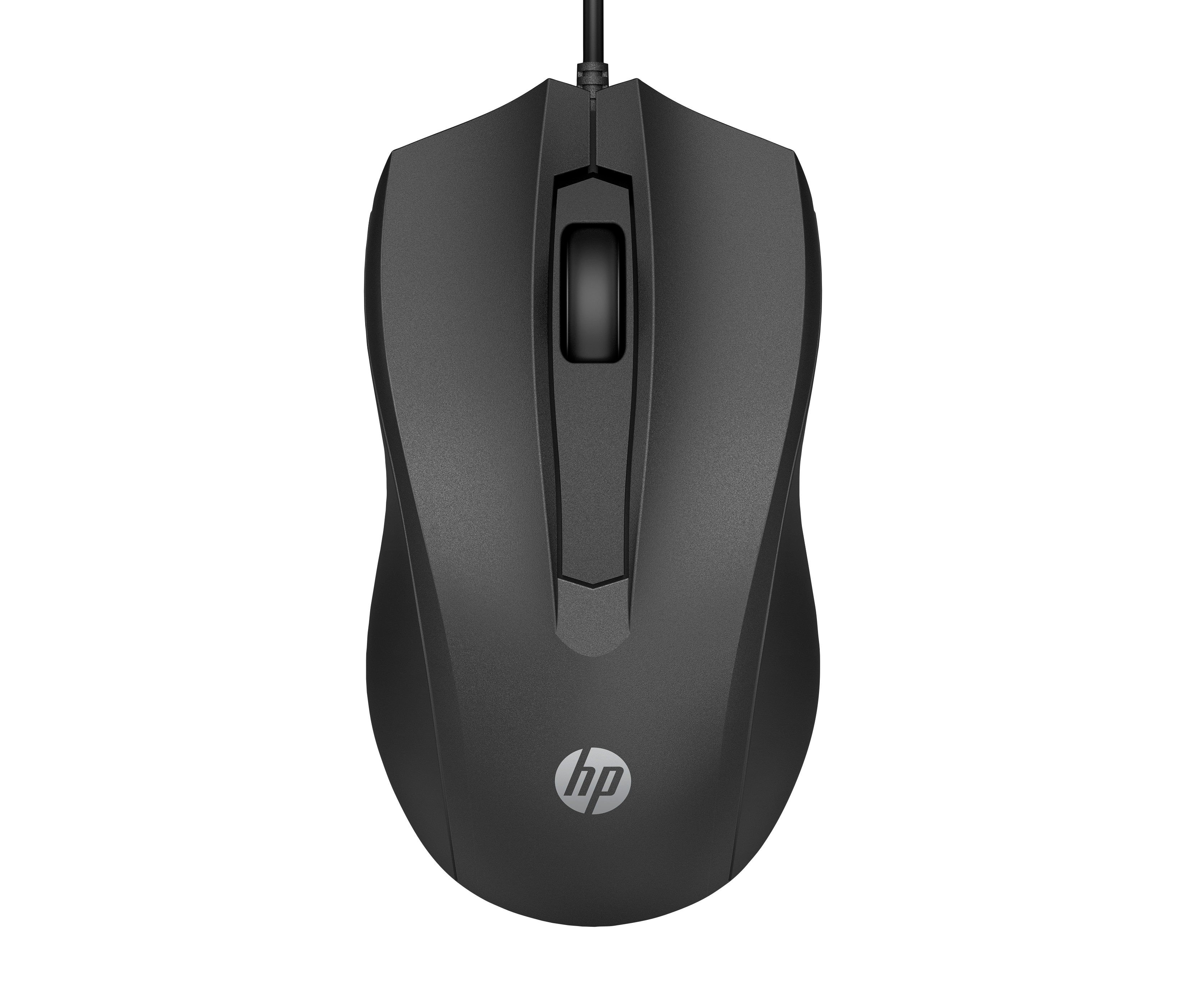 HP 105 Optical USB Wired Mouse, 1600 dpi - Black, Left handed