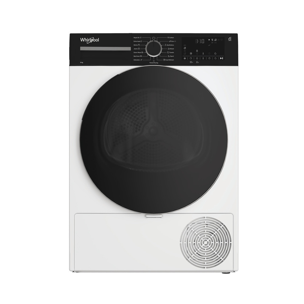 WHIRLPOOL Dryer WPS D8 WBS EE, White, 8kg, Energy class D, Heat pump, Depth 54,5 cm