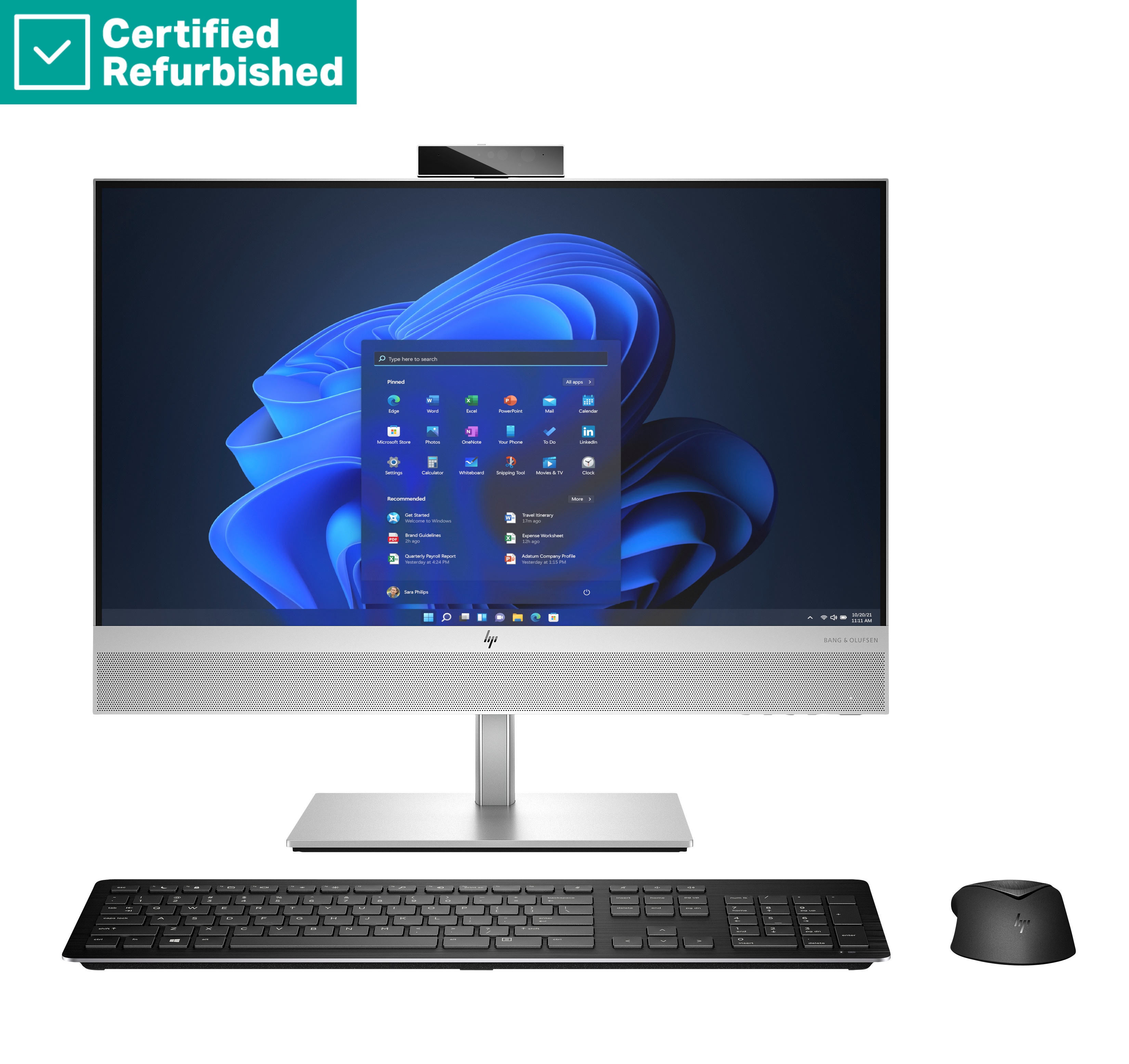 RENEW SILVER HP Elite 840 G9 AIO All-In-One 24 - i7-14700, 16GB, 512GB SSD, 23.8 FHD Non-Touch AG, Height Adjustable, Win 11 Pro, 1 years