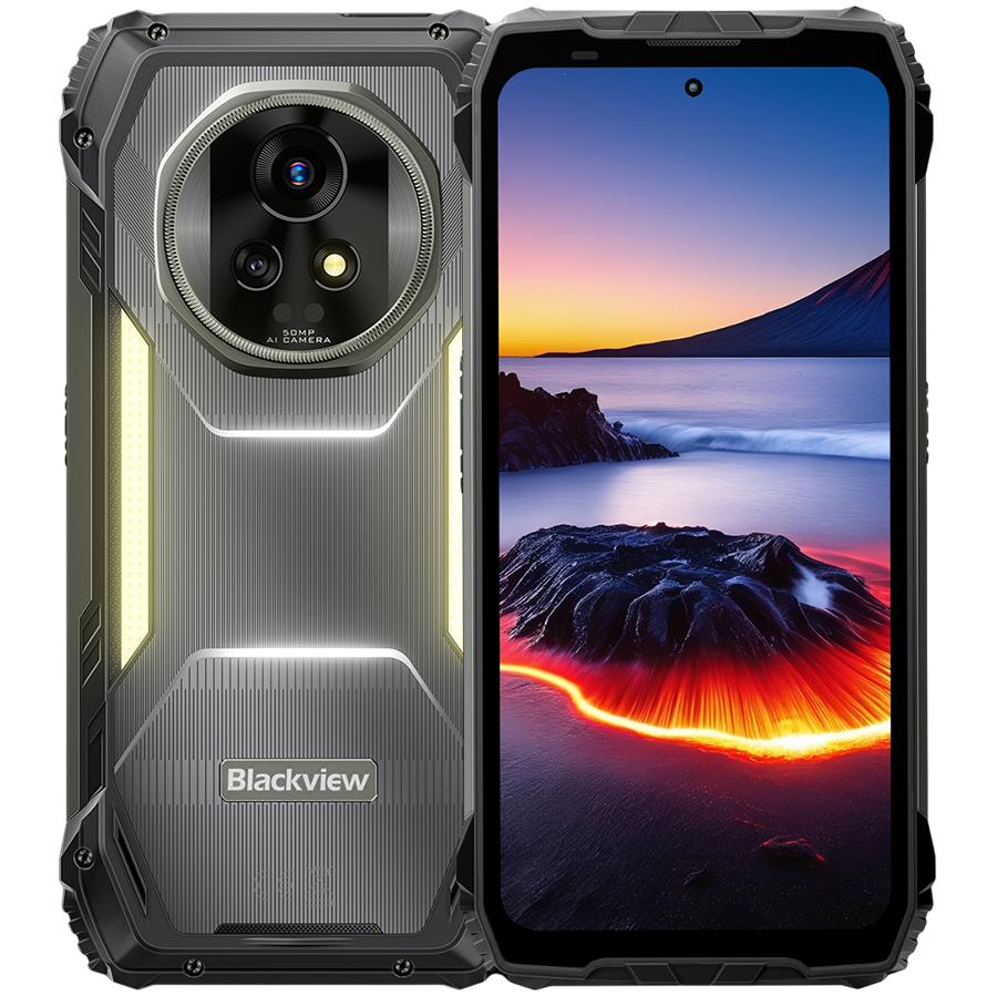 Blackview XPLORE 2 Projector Rugged phone 5G 6.73-inch AMOLED 3200x1440 120Hz+projector 100-inch 100lm 12+256Gb MTK Dimensity 8300 Oca-core 3.35Ghz Cam 50+50+20MP Night vision 20000mAh MIL-STD Android 15 Black