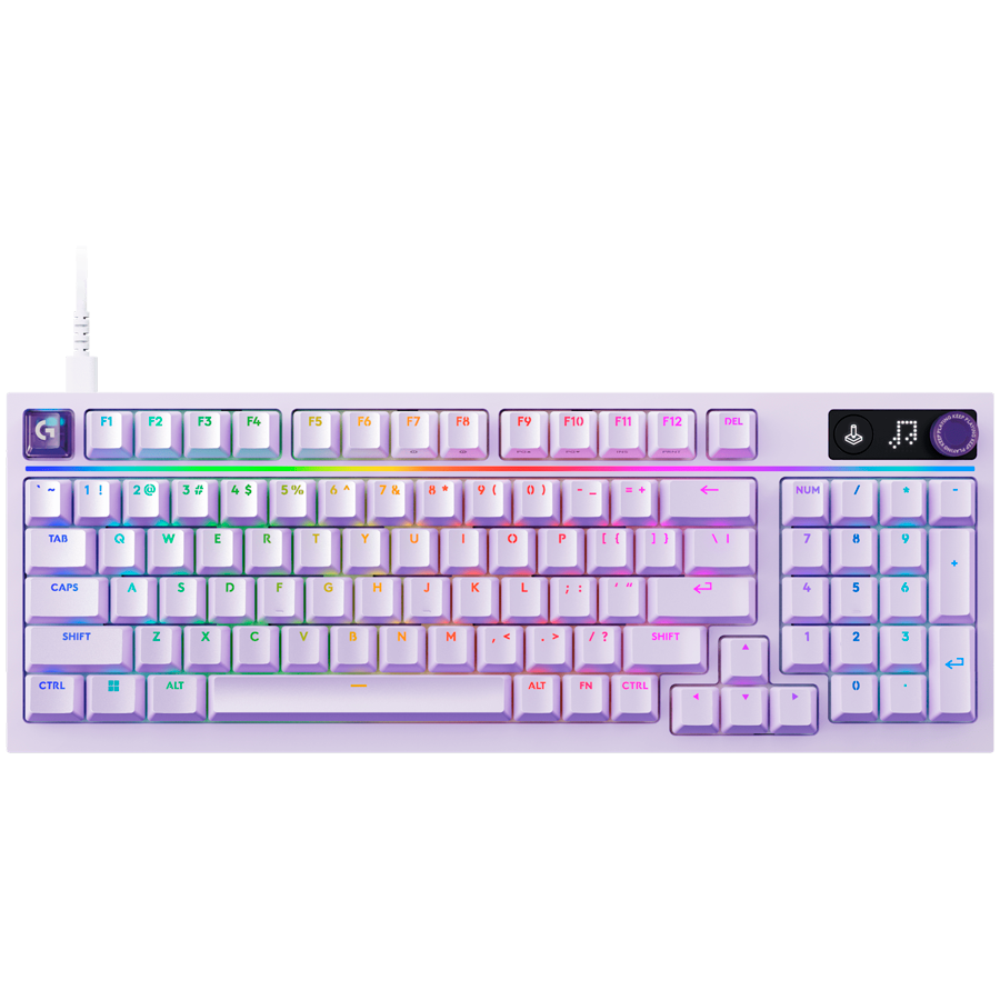 LOGITECH G316 X 98 Wired Gaming Keyboard - LILAC - US INT'L - USB - EMEA28i - 935 - TACTILE