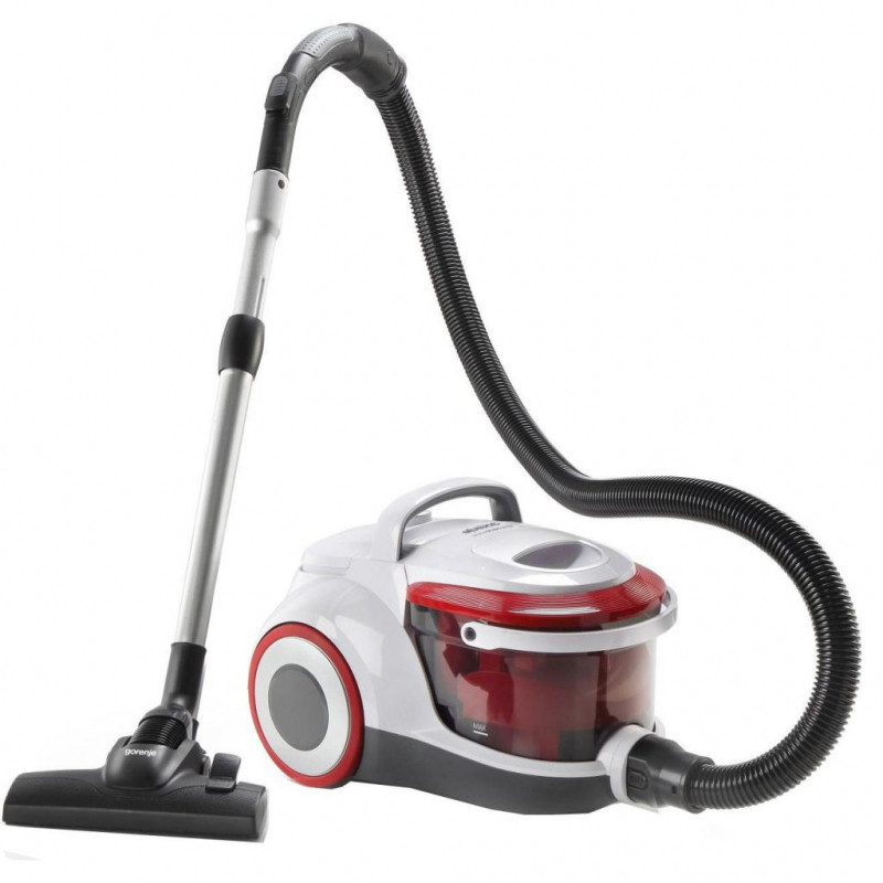 Gorenje - Vacuum cleaner - VCEB01GAWWF - With water filtration system - Wet suction - Power 800 W - Dust capacity 3 L - White/Red