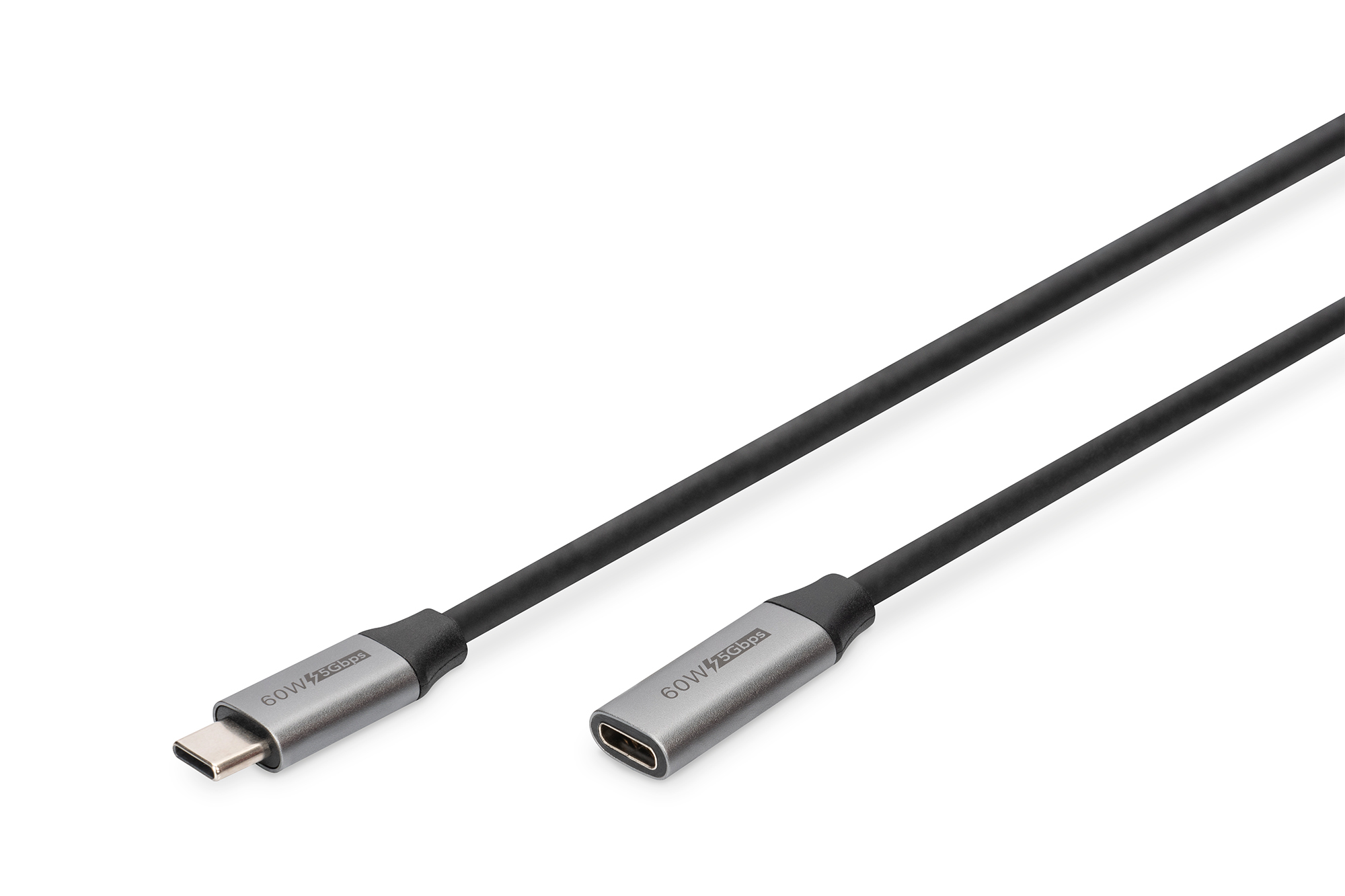 Digitus - USB-C/M to USB-C/F Extension Cable - DB-300230-010-S - USB-C to USB-C USB C, plug - USB-C jack