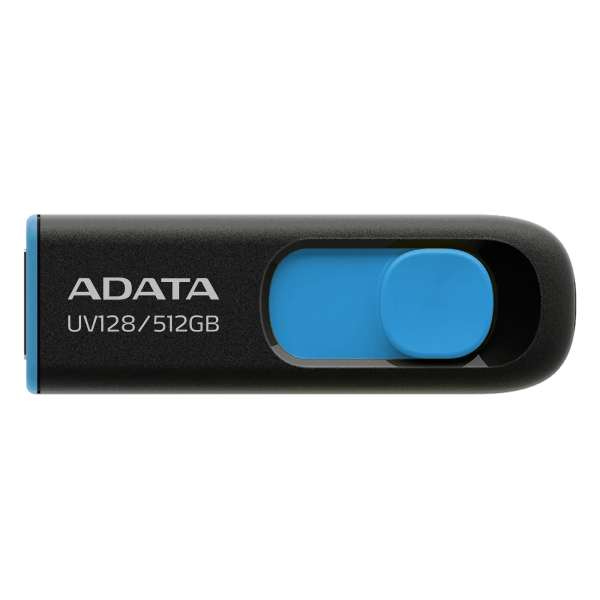 ADATA - USB Flash Drive - UV128 - 512 GB - USB Type-A - Black/Blue