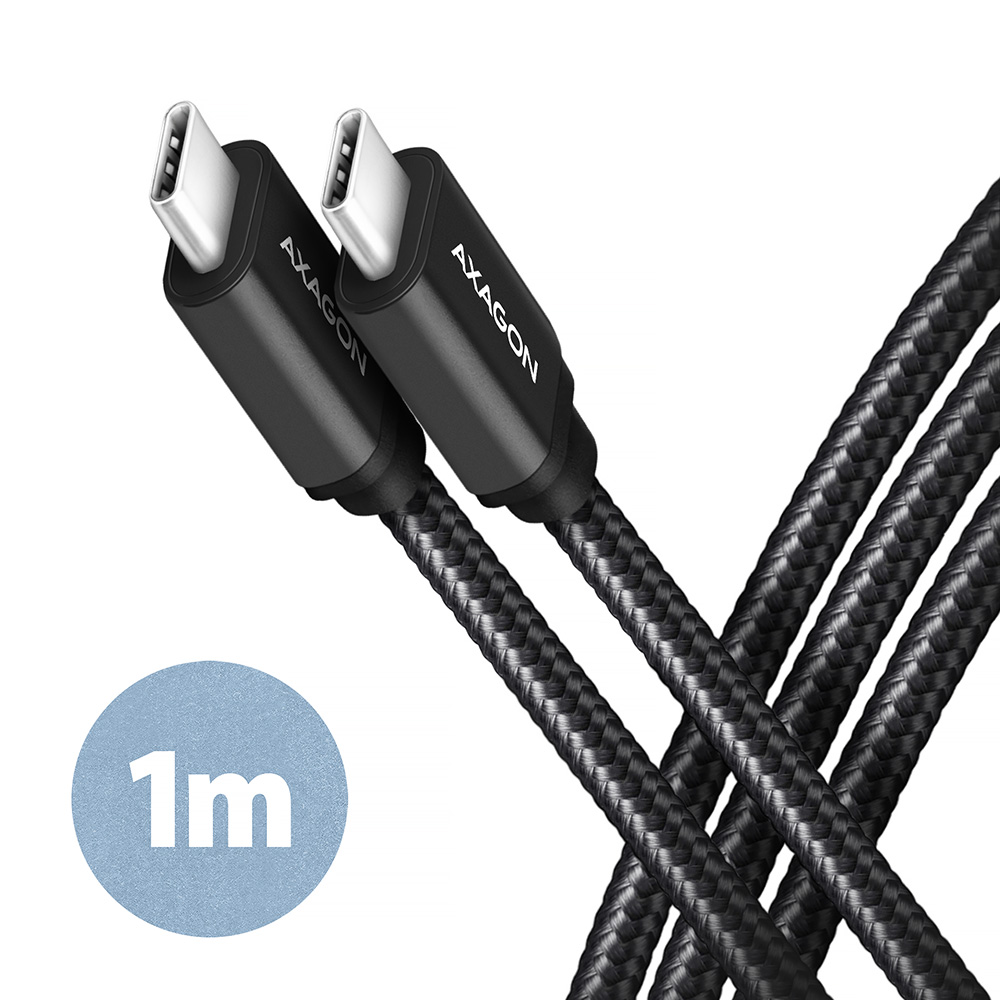 AXAGON - Data and charging USB 3.2 Gen 1 cable, 1 m - BUCM3-CM10AB - USB Type C - USB Type C