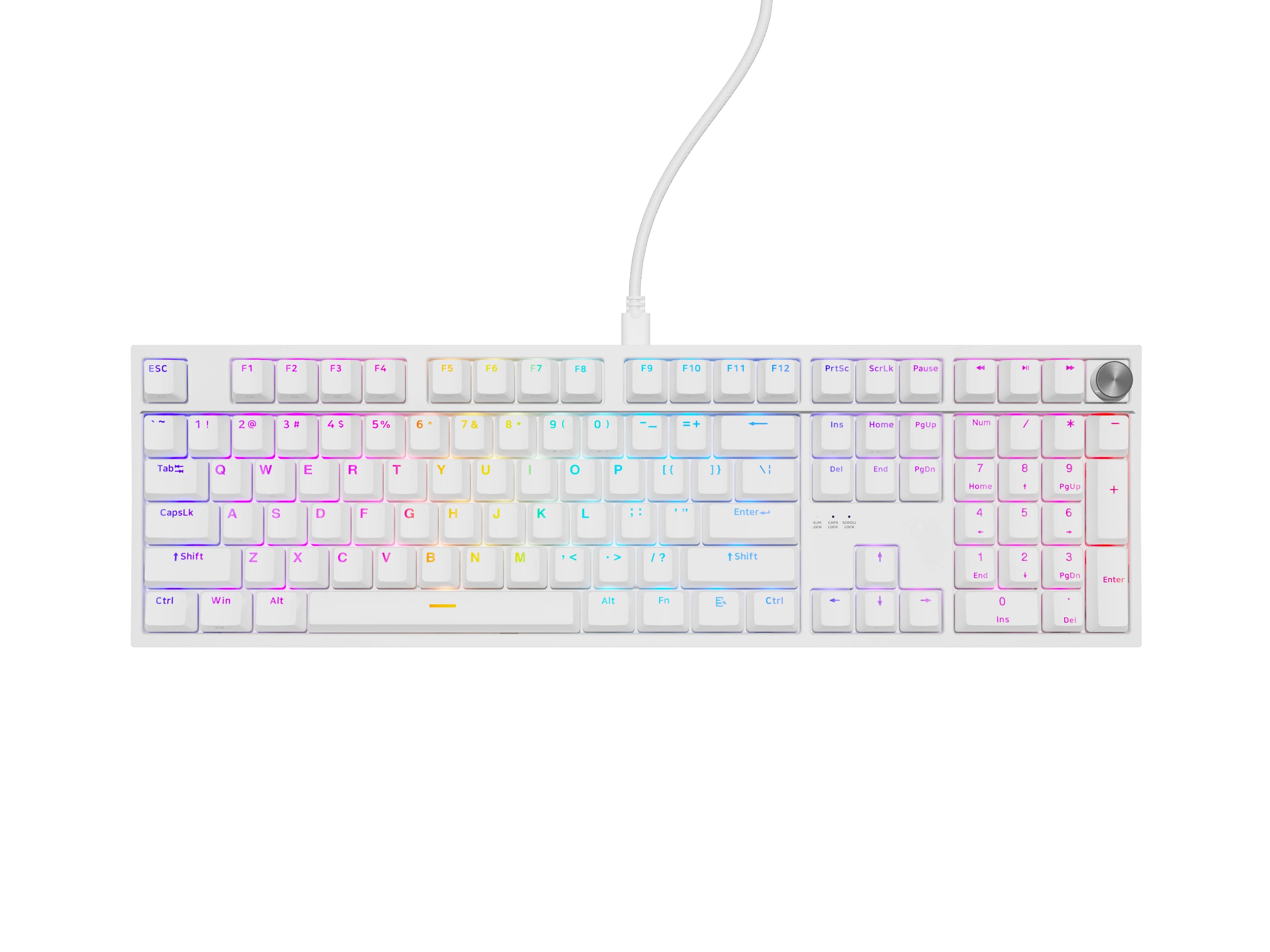 Genesis Thor 404 - Mechanical Gaming Keyboard - Wired - US - Gateron Yellow Pro - White