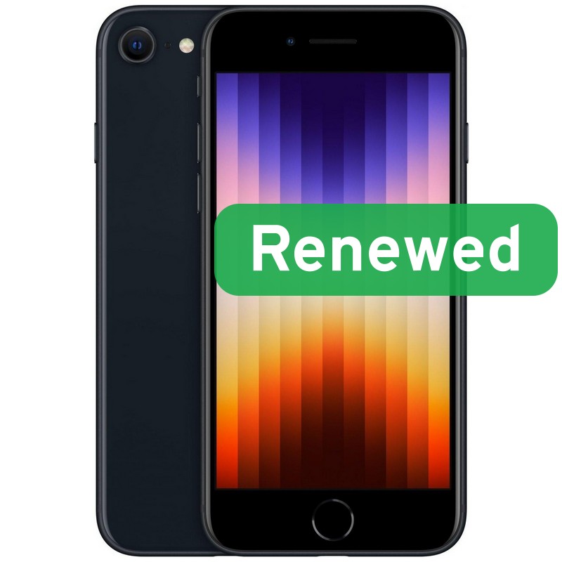 Apple Renewed Grade C - Apple iPhone SE (2022) - Midnight - 4.7 " - Retina IPS - 128 GB - 5G - iOS