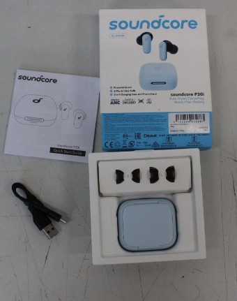 SALE OUT. Anker Soundcore P30I True-Wireless Earbuds, Blue - SALE OUT. Anker Soundcore True-Wireless Earbuds - P30i - Bluetooth - In-Ear - Microphone - Light Blue - DEMO - Wireless