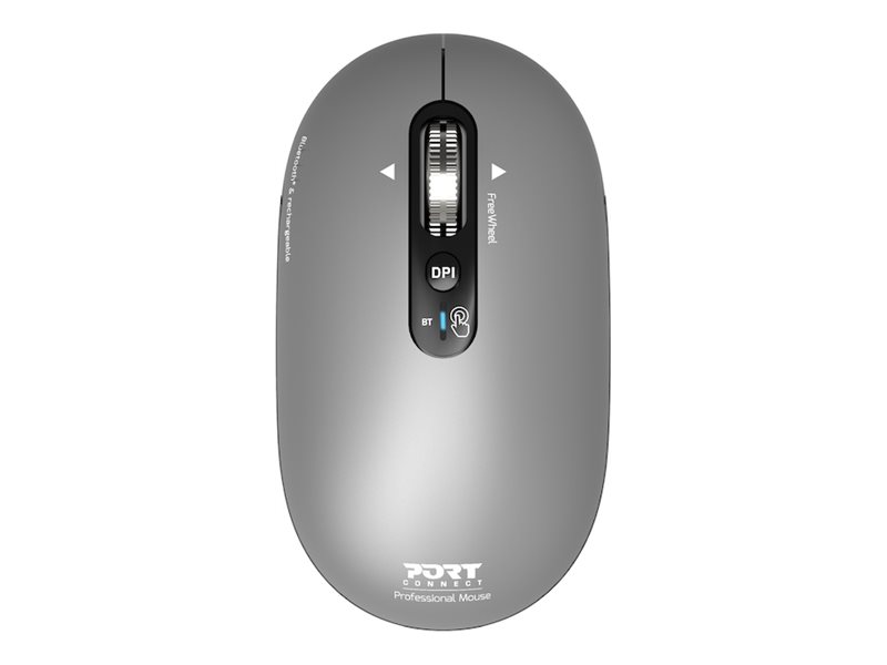 PORT CONNECT Mouse - PURE MAC - Wireless - Bluetooth - Gris clair