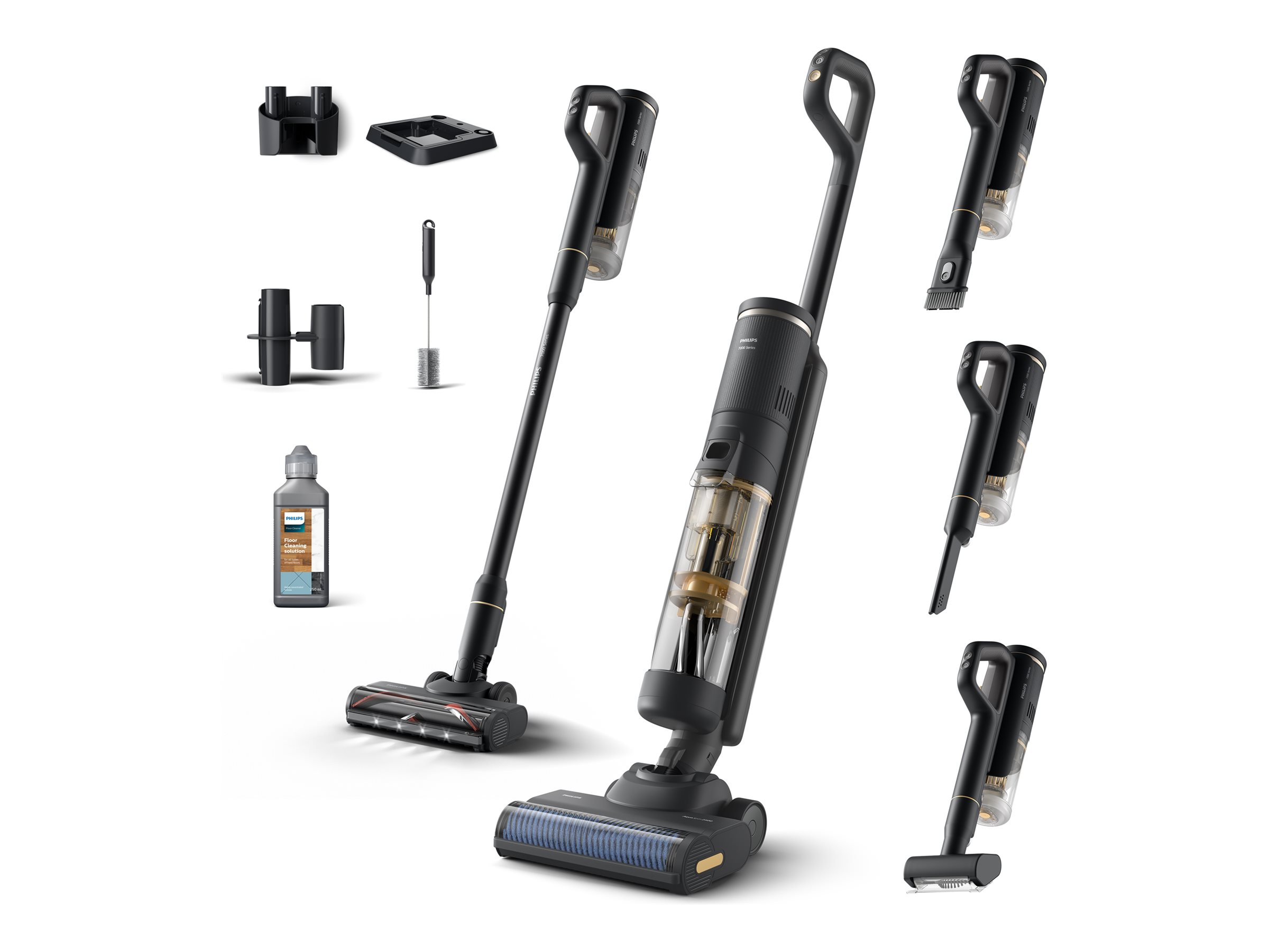 Philips Vacuum cleaner - XW7264/11 AquaTrio 7000 series - Cordless operating - Handstick - Washing function - 160 W - 21.6 V - Black