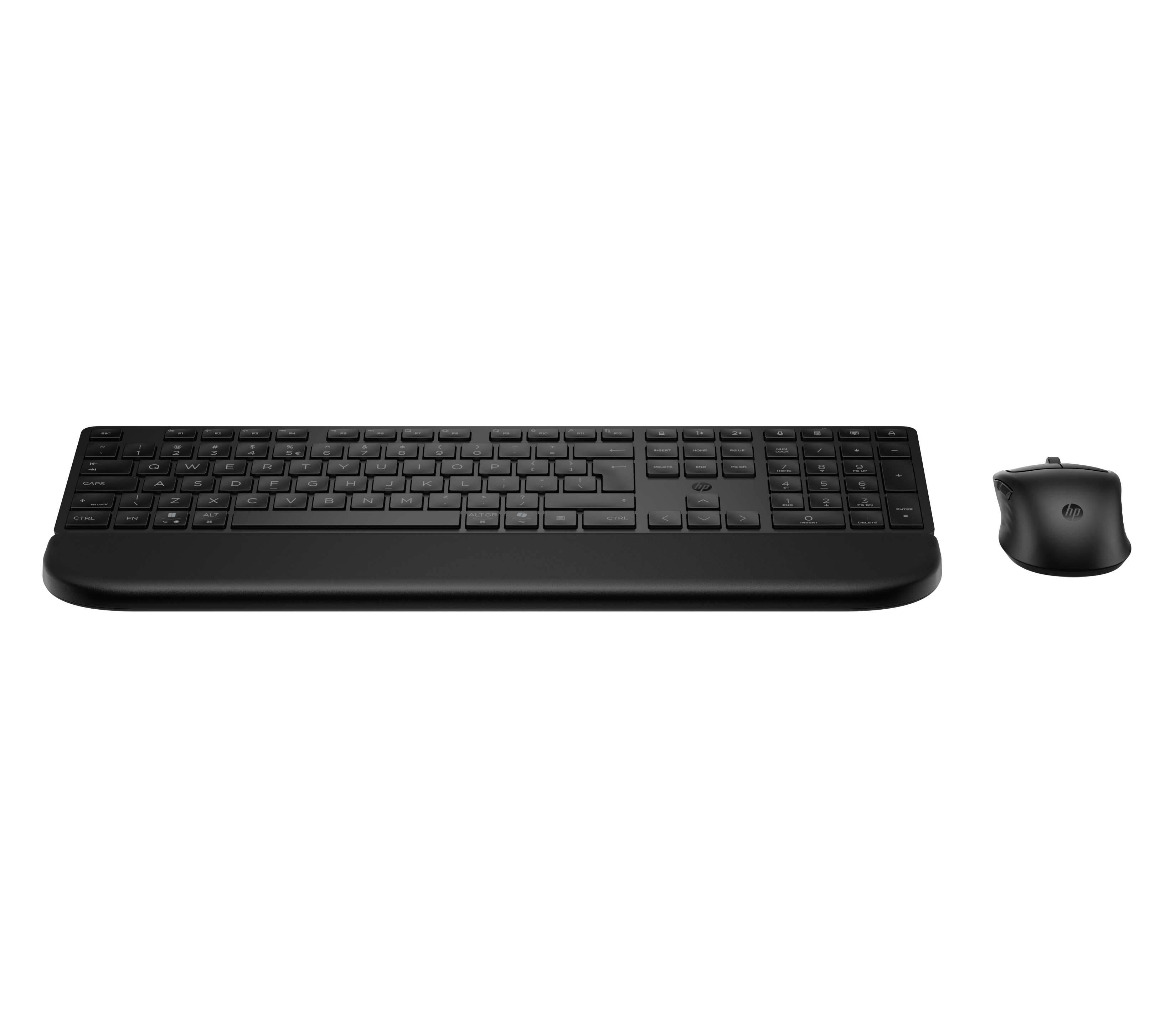 HP 585C Multi-Device Dual-Mode Mouse Keyboard Combo with Palm Rest, Copilot Key, spill resistant - Black - US ENG