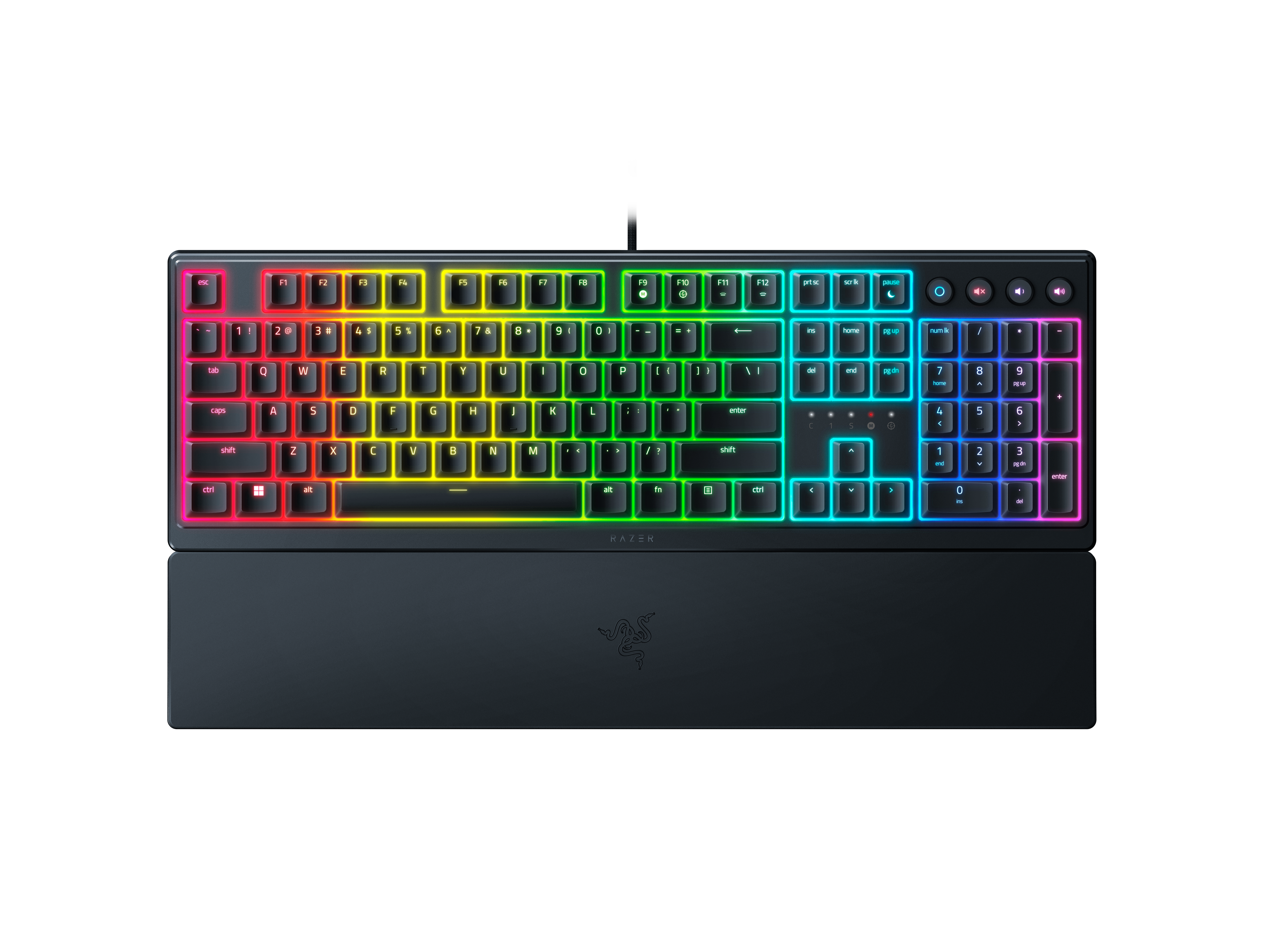 Razer - Ornata V3 - Gaming Keyboard - Wired - RGB LED light - Cyrillic - Razer Mecha-Membrane - Black