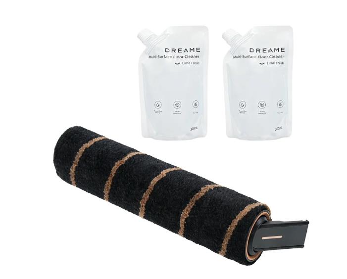 Vacuum Cleaner Accessory|DREAME|Soft Brush Roller*1+ Multi-Surface Floor Cleaner 300ml*2|Model VFBA|For V18S Aqua/Z10S Station/Z30S Station/R20 Ultra/R20 Ultra AquaCycle/Z30 Ultra|VFBA