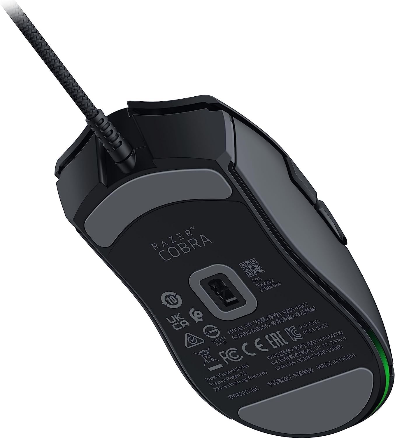 Razer - Gaming Mouse - Cobra - Wired - Optical - Yes - Black
